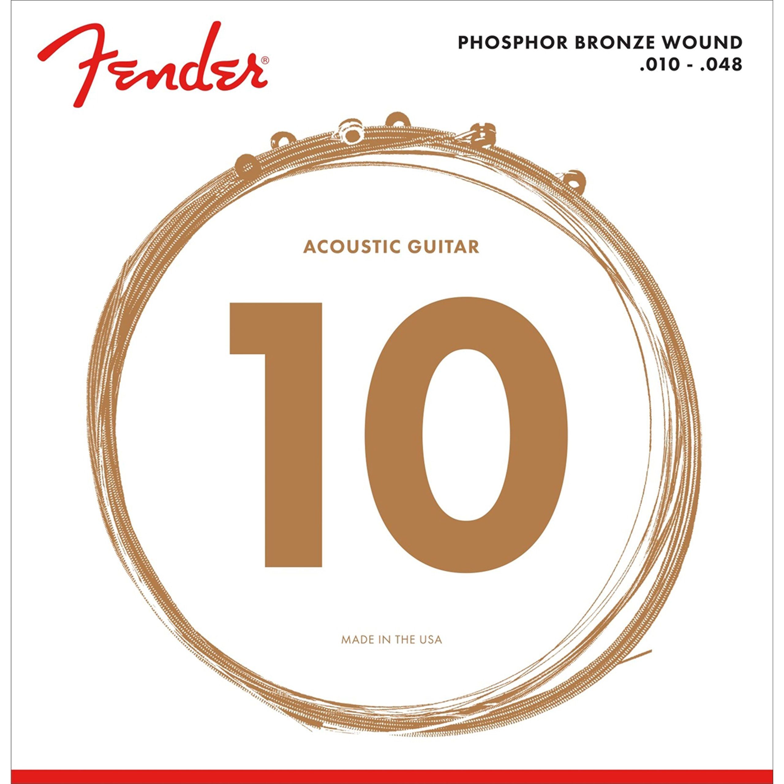 Fender Saiten, A-Git. Saiten 60XL 10-48 Phosphor Bronze - Westerngitarrensaiten