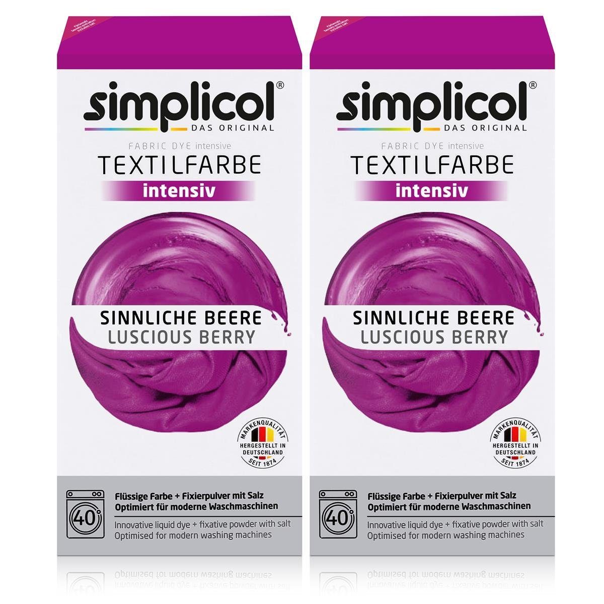 Textilfarbe Simplicol Textilfarbe intensiv Sinnliche-Beere - Einfaches Färben (2er