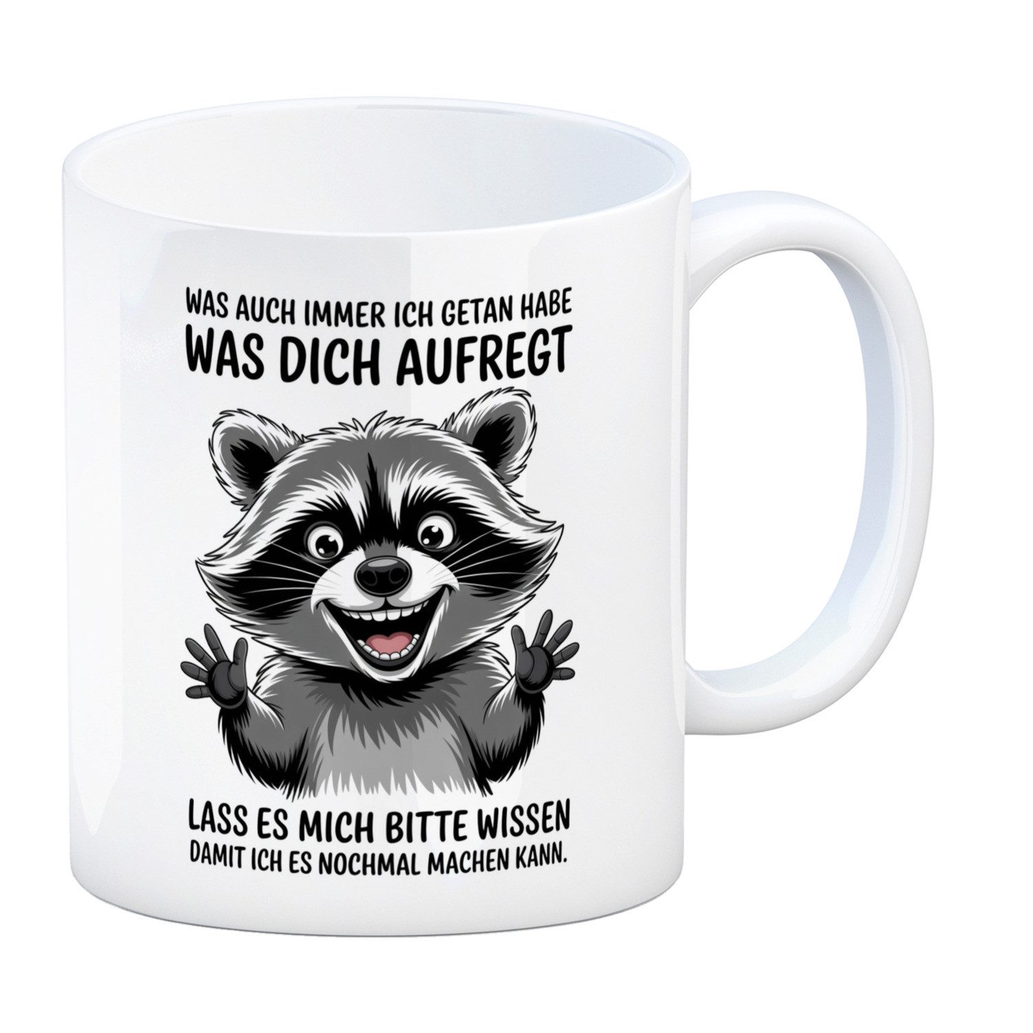 speecheese Tasse Waschbär Humor Spruch Kaffeebecher für Kollegen