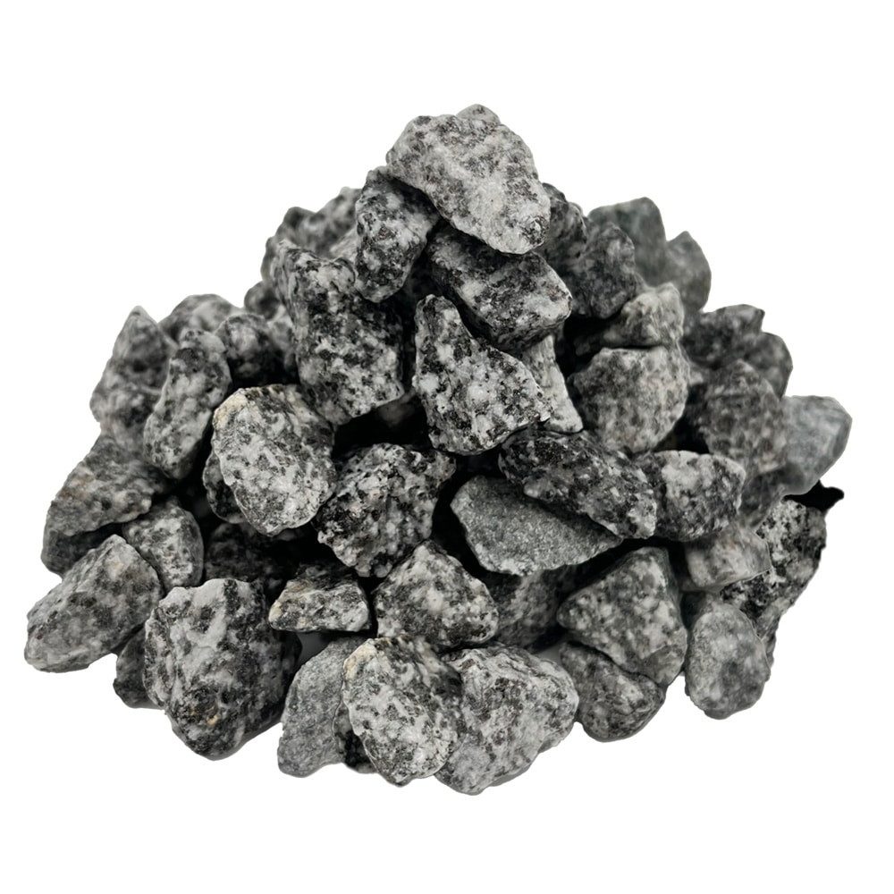 Hoyo Technology GmbH Zierkies Grauer Granitsplitt 16-32 mm 10 kg Ziersplitt für Garten, Wege, Beete, 10 kg
