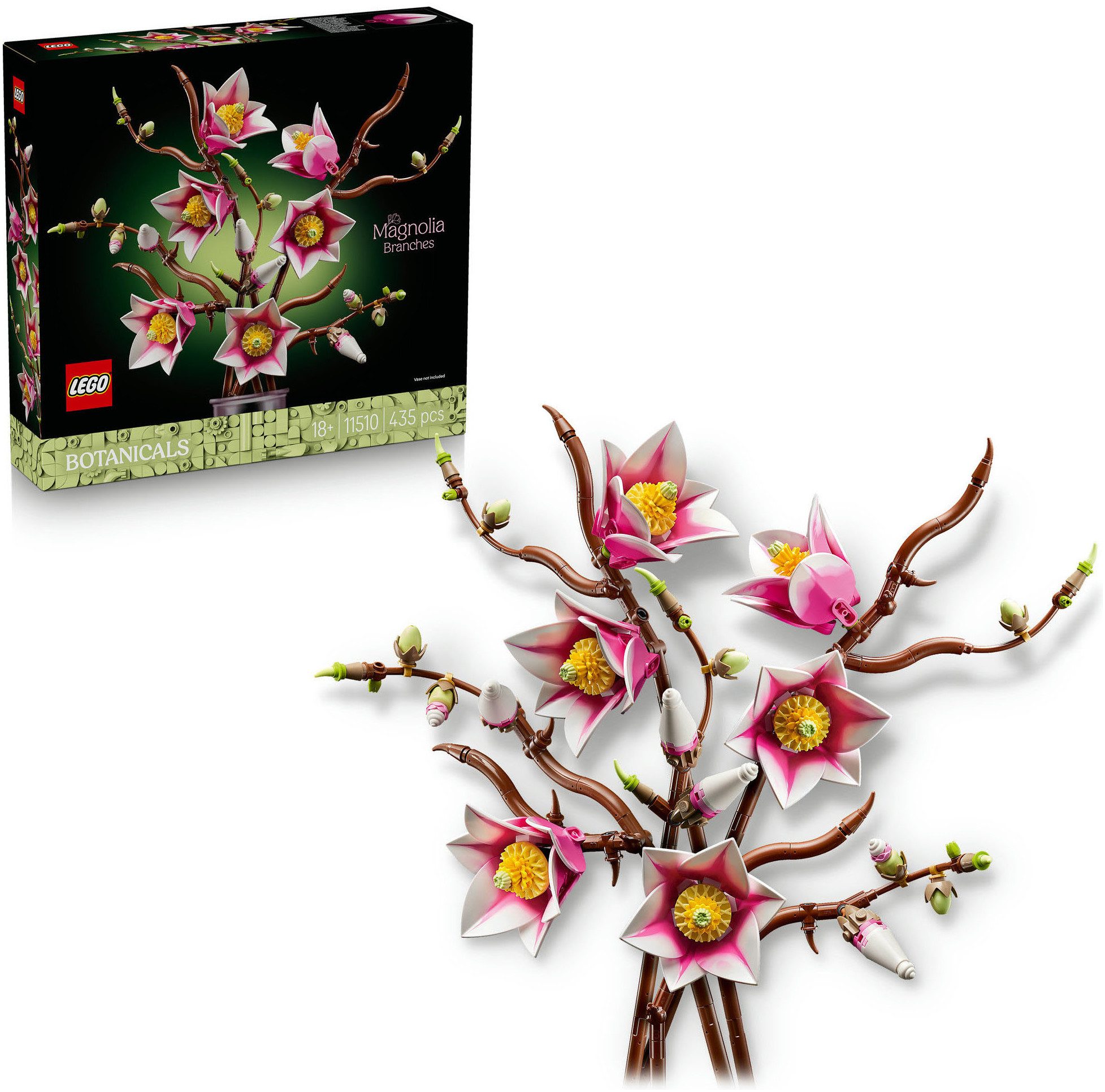 LEGO® Magnolienzweige (11510), LEGO Botanicals Konstruktionsspielsteine, (435 St)