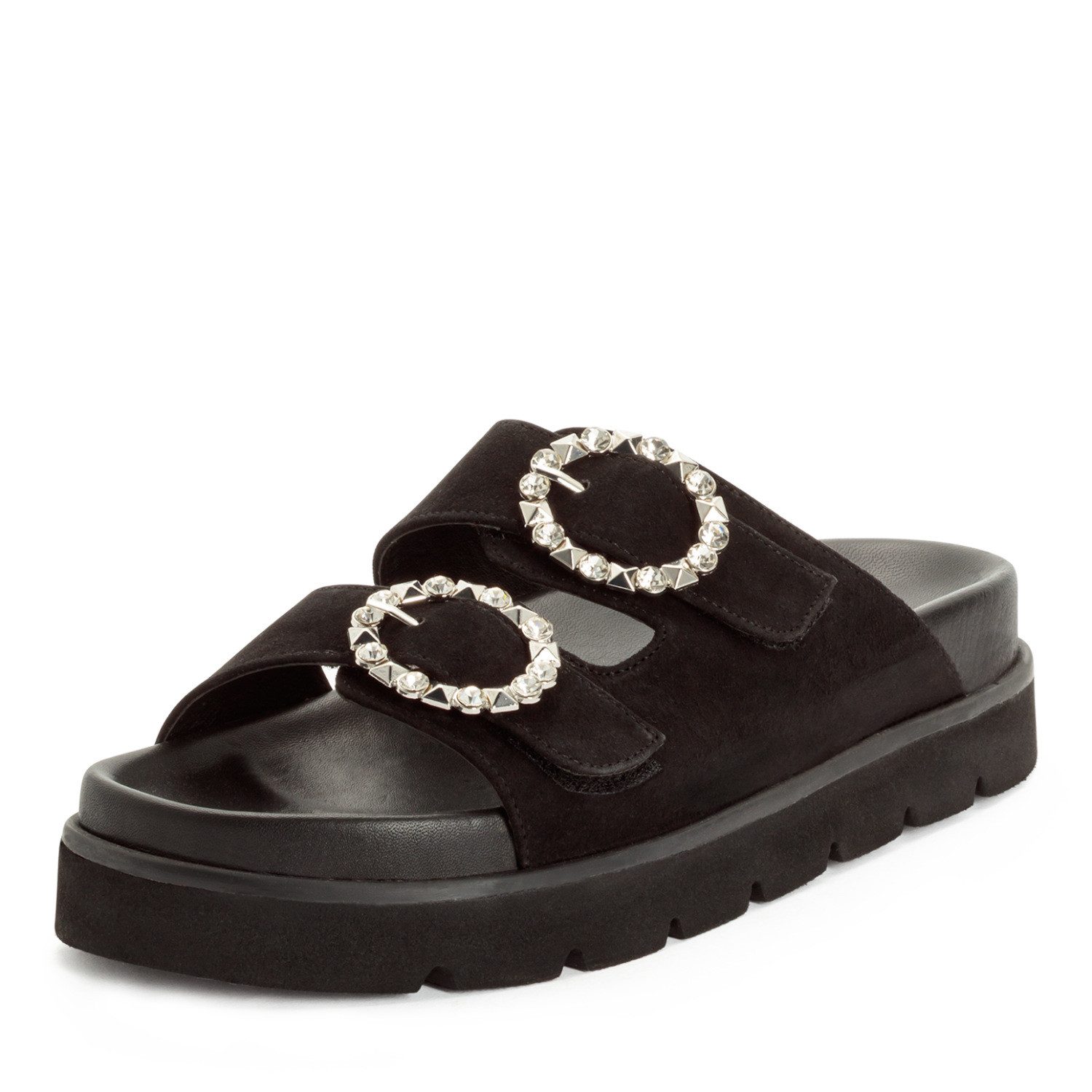 Tamaris Pantolette Sommerschuh mit schmuckbesetzten, verstellbaren Schnallen