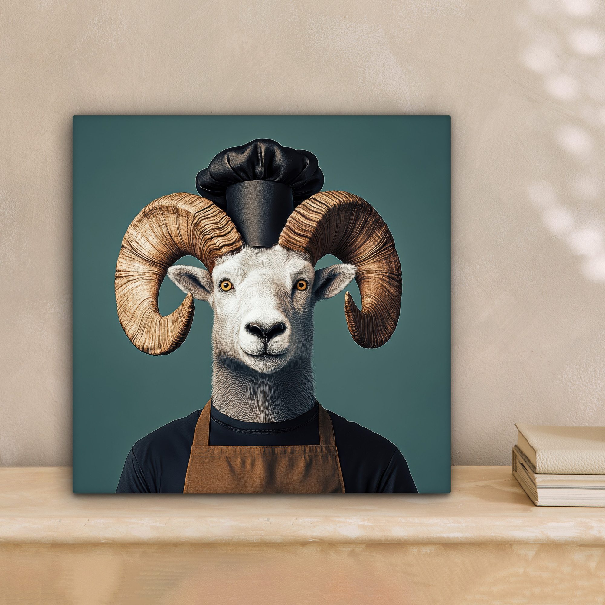 OneMillionCanvasses® Leinwandbild Ziege - Hörner - günstig online kaufen