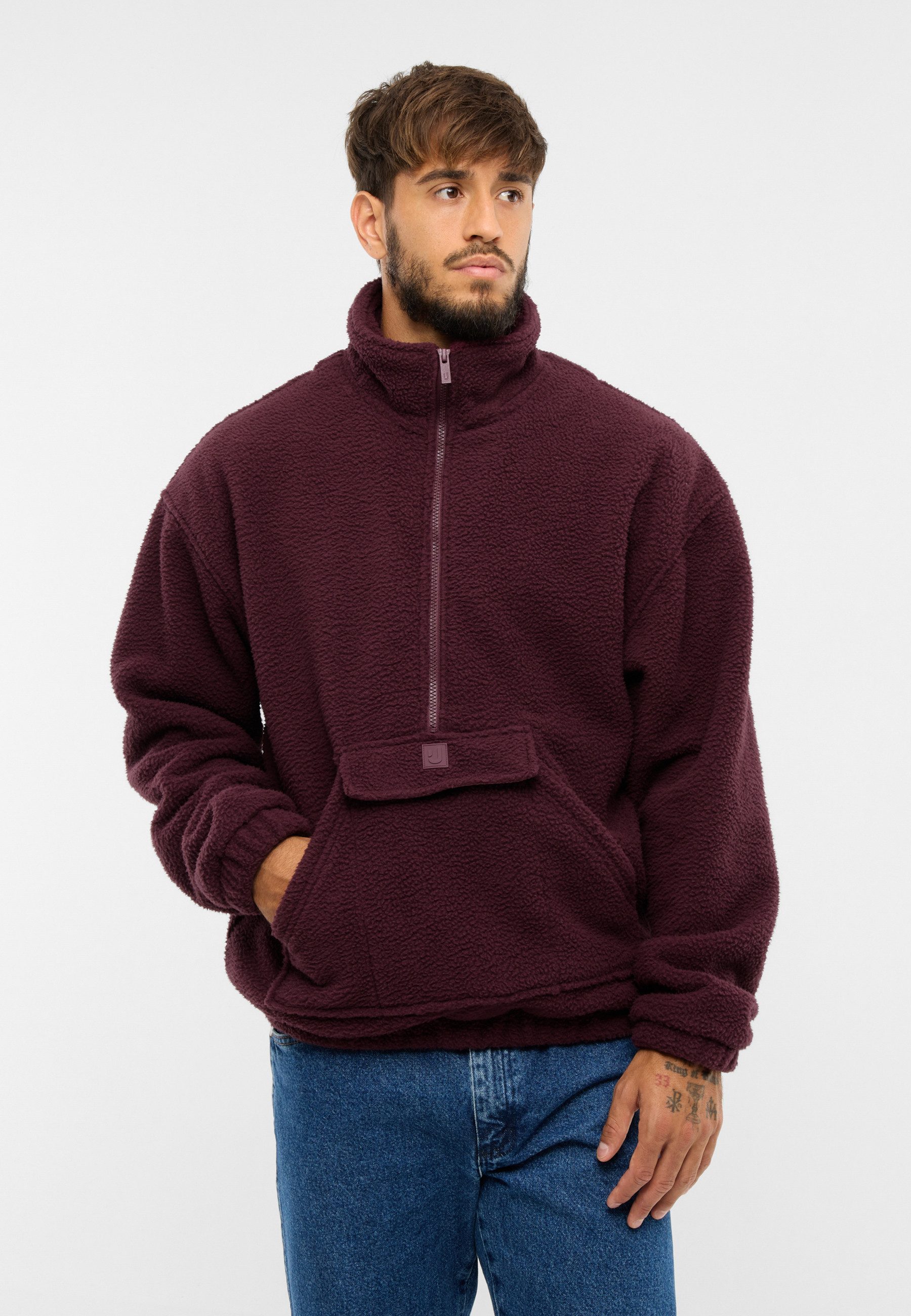 Johnny Urban Fleecepullover Ruben Fleece Half Zip Jumper (1-tlg) Gemütlicher Fleece Troyer mit Taschen