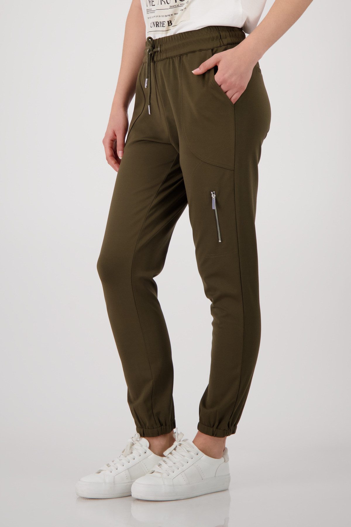 Monari Jogger Pants mit Reißverschlusstasche