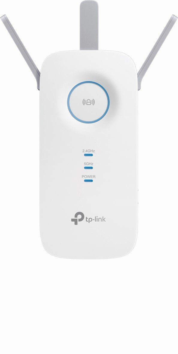 tp-link RE450 DE WLAN-Repeater, Optimale Performance dank externer Antennen, Highspeed-Modus