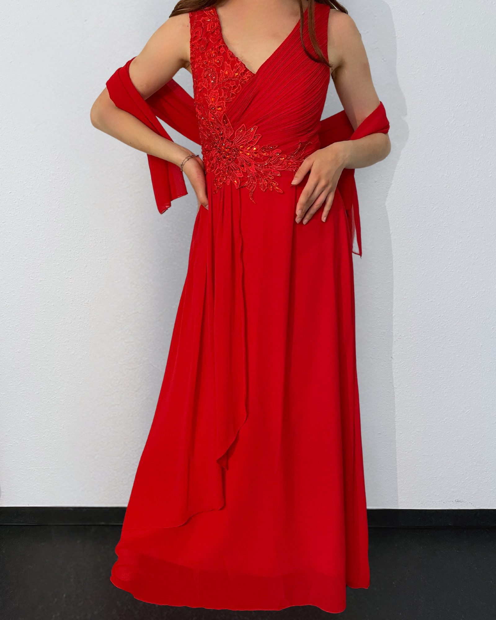 ITALY VIBES Maxikleid - Abendkleid TEODORA - Kleid mit Strass - Stola