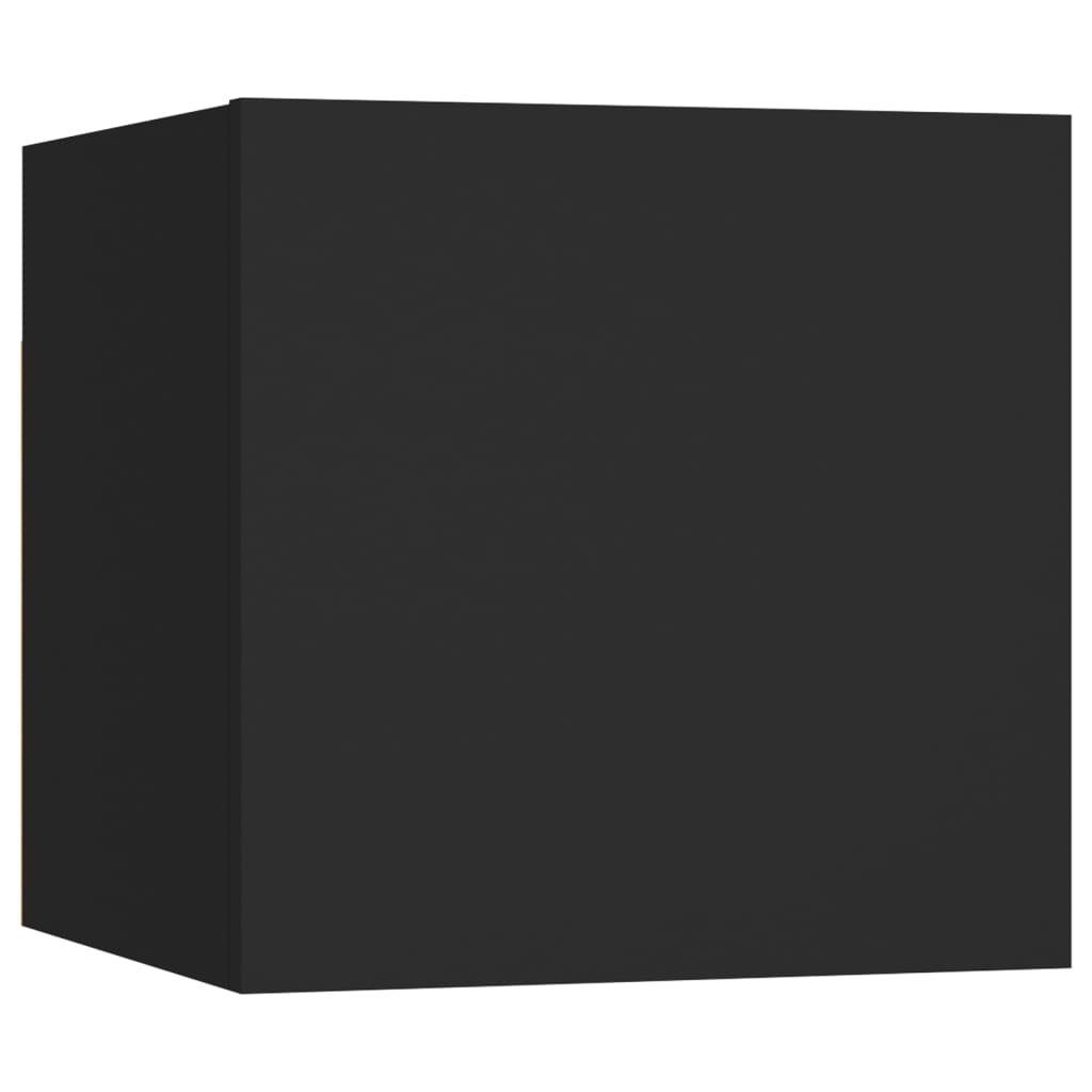 TV-Schrank 30,5x30x30 2 Stk Schwarz TV-Wandschränke vidaXL für Fernseher TV-Konsole cm