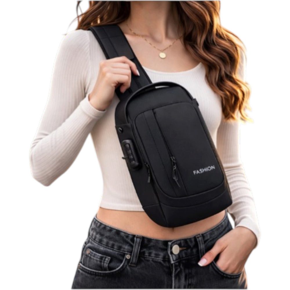 VERK GROUP Reiserucksack Stadtrucksack Sling Bag mit USB & Zahlenschloss - Wasserdicht – Bild 2 von 5