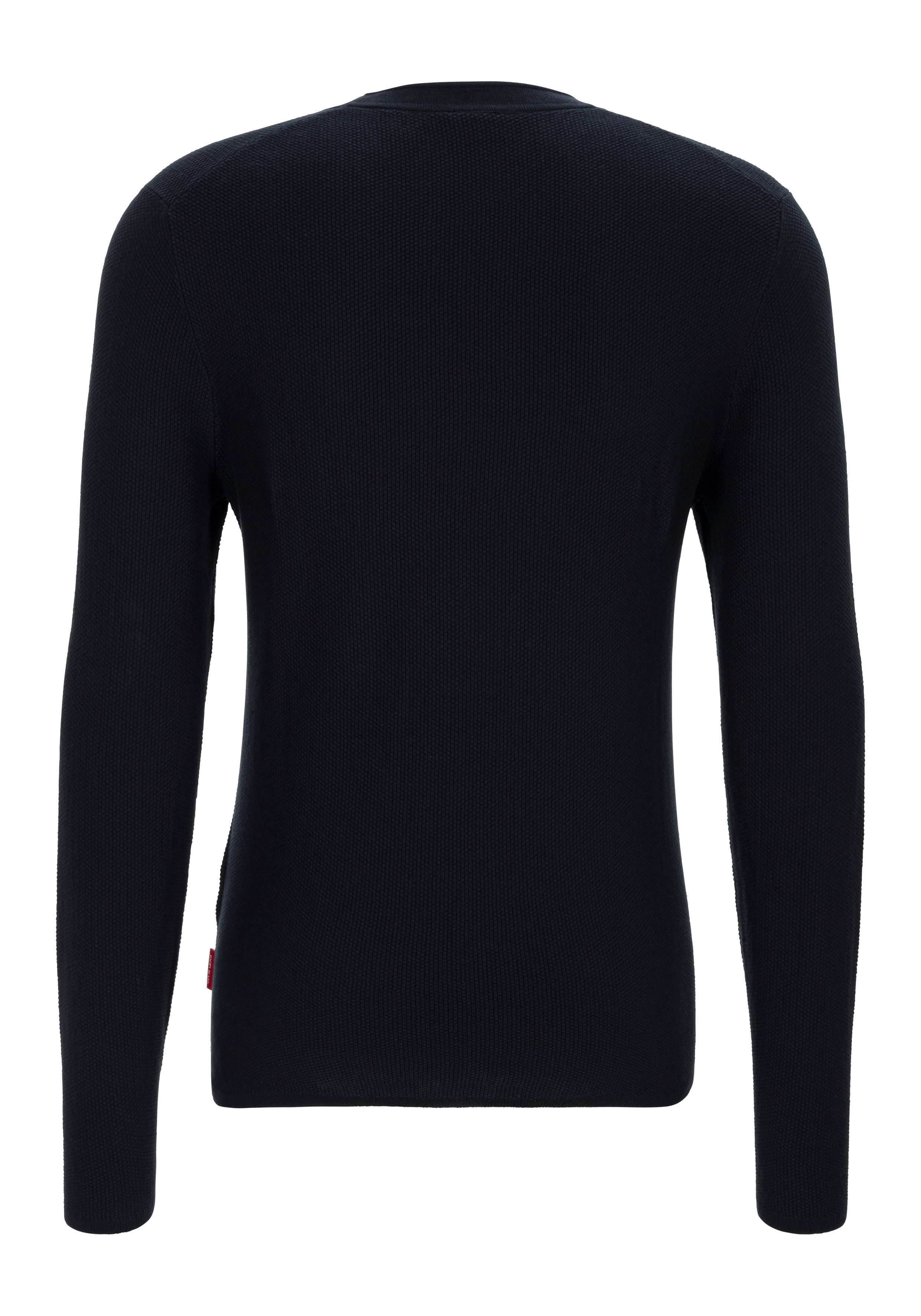 Joop Jeans Rundhalspullover Hajon mit Strukturmuster günstig online kaufen