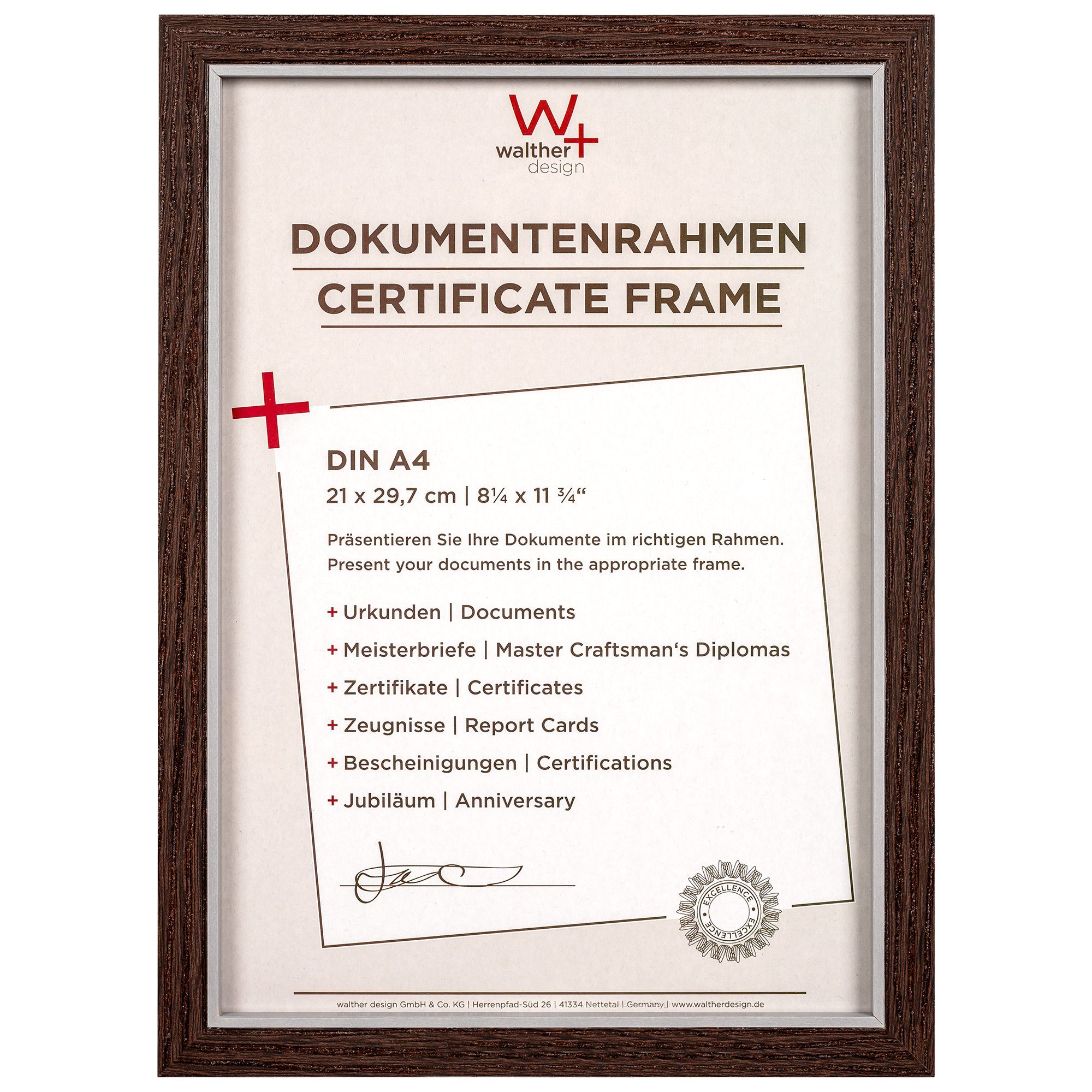 Walther Design MDF grau Hygge Holzrahmen Bilderrahmen