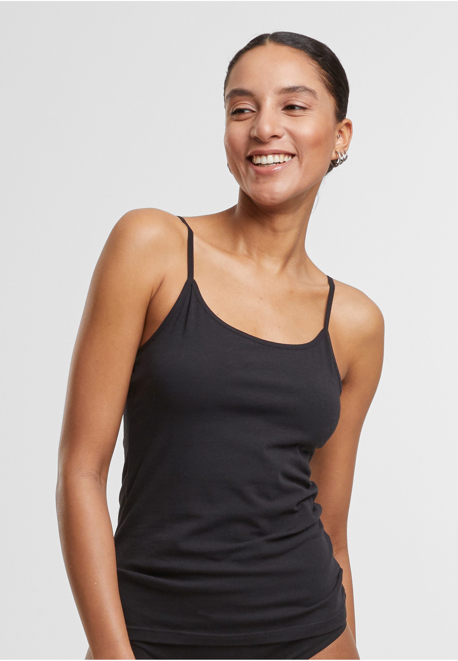 URBAN CLASSICS Muskelshirt Urban Classics Ladies Basic Tank Top Cotton 2-Pack (1-tlg)