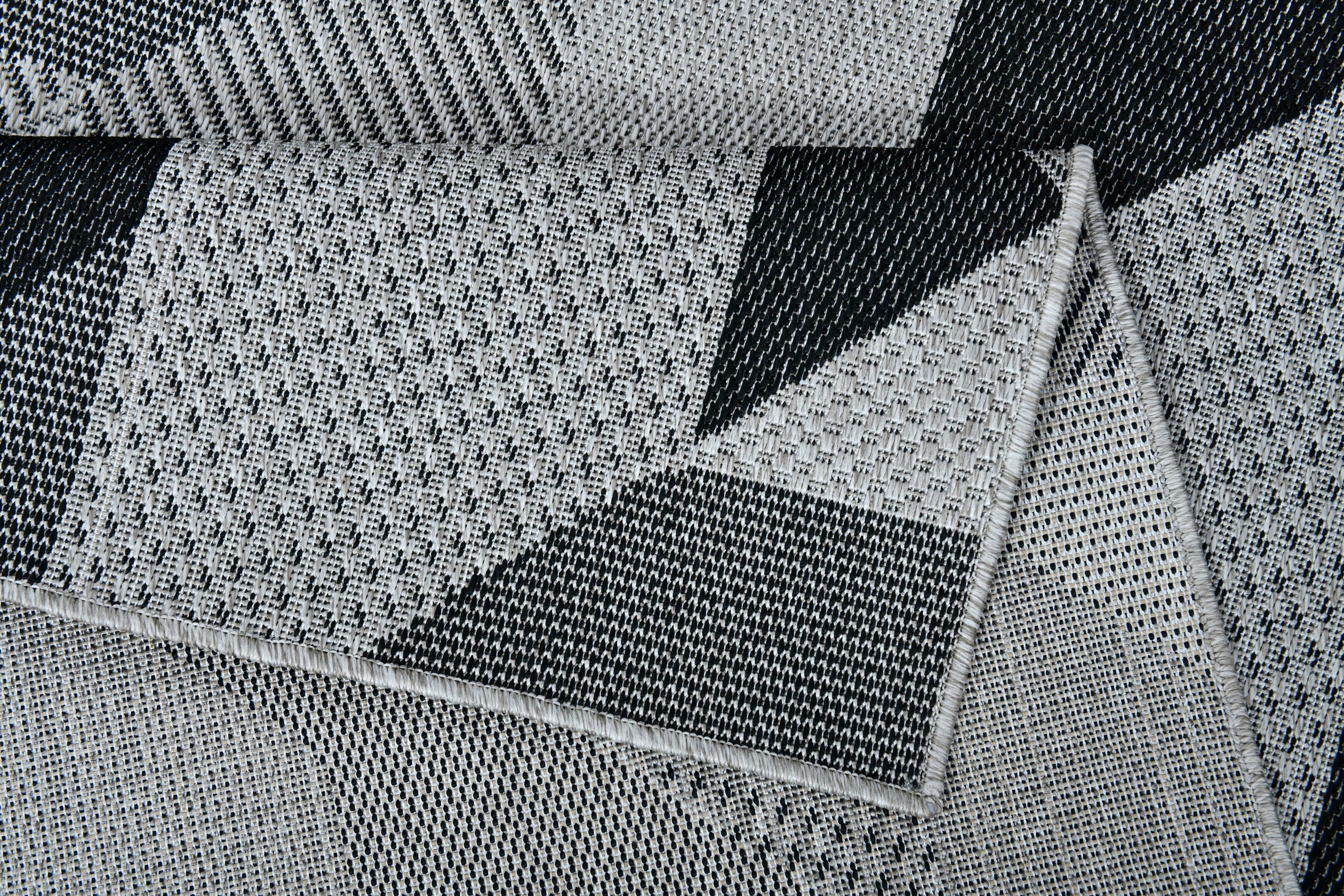 Borfin, affaire, schmutzabweisend, geeignet Muster, Outdoor 7 mm, mit geometrischem Höhe: und grau Home Teppich In- rechteckig,