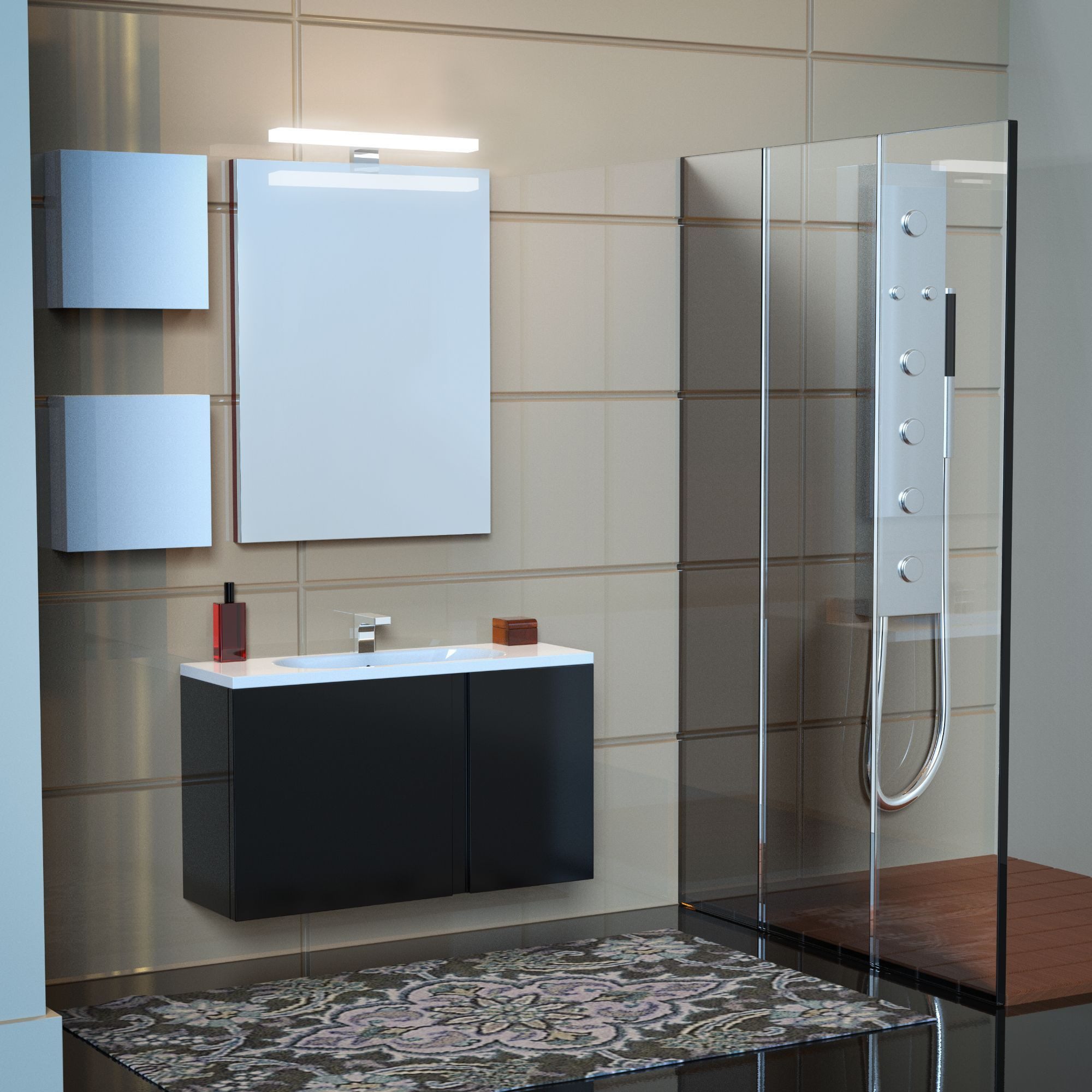 kalb LED Spiegelleuchte Mera LED Badleuchte Badlampe Spiegellampe Spiegelle günstig online kaufen