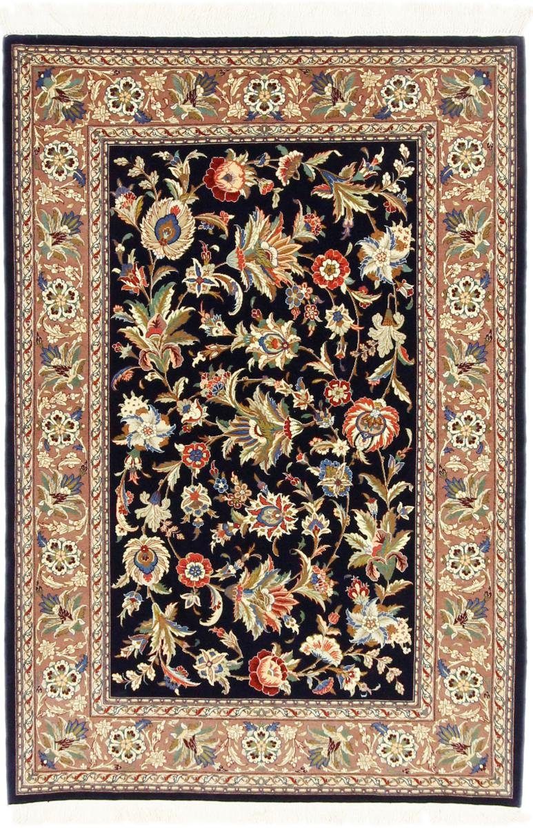 rechteckig, 8 Orientteppich mm Isfahan Nain Trading, Ilam Seidenkette Handgeknüpfter 101x151 Höhe: Orientteppich,