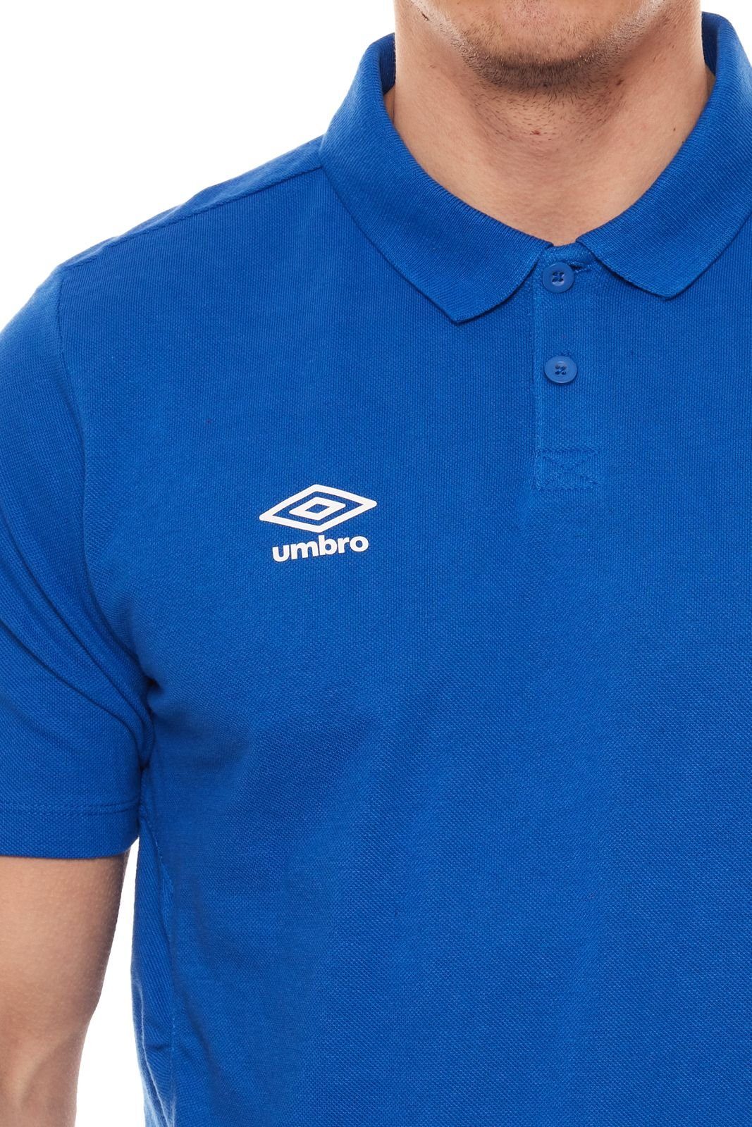 Umbro Rundhalsshirt umbro Essential Club Golf-Shirt Polo-Shirt Blau Herren Polohemd modernes UMTM0323-DX4