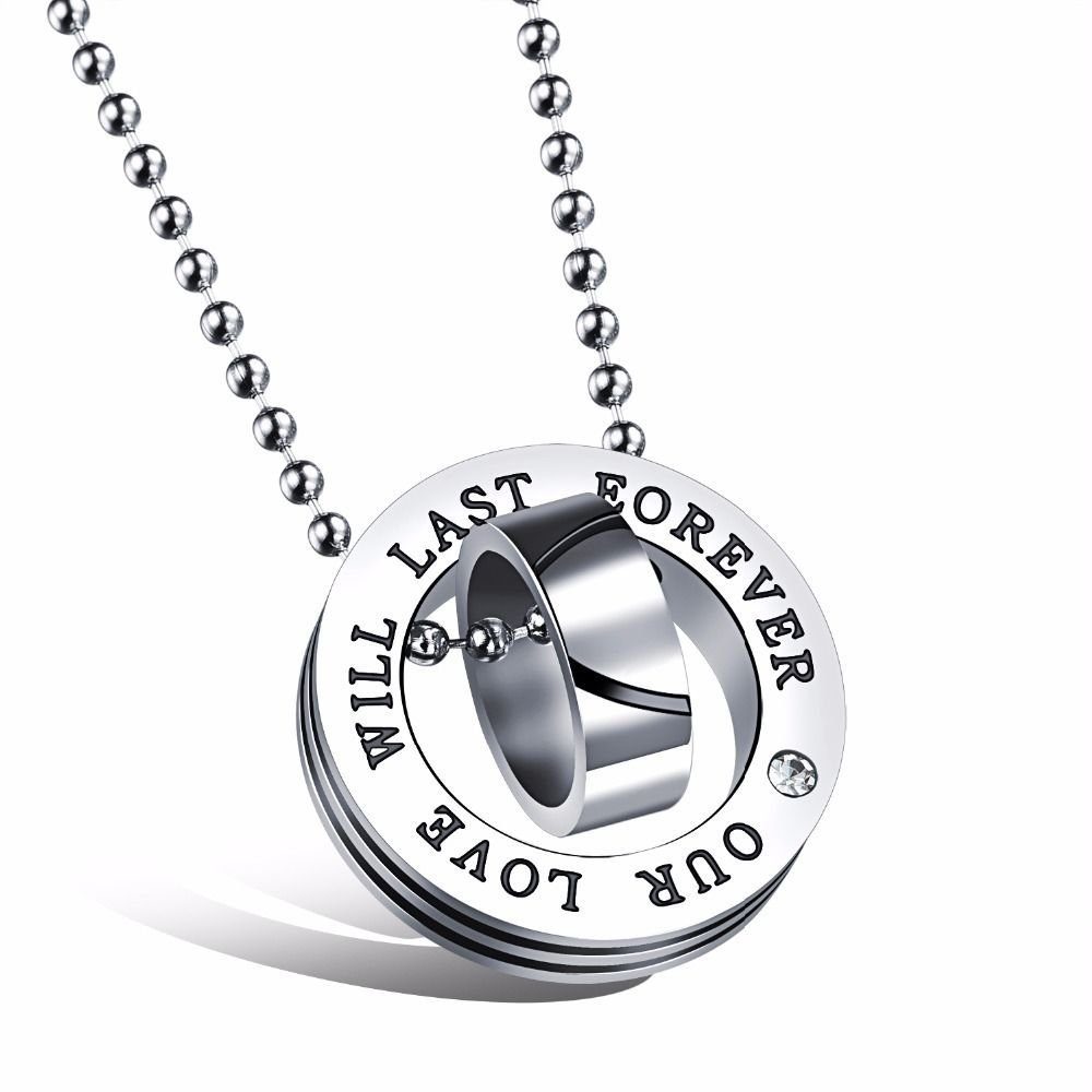 Kim Johanson Schmuckset Kreise mit Herz, mit Zirkonia, Partnerketten: 2 Ket günstig online kaufen