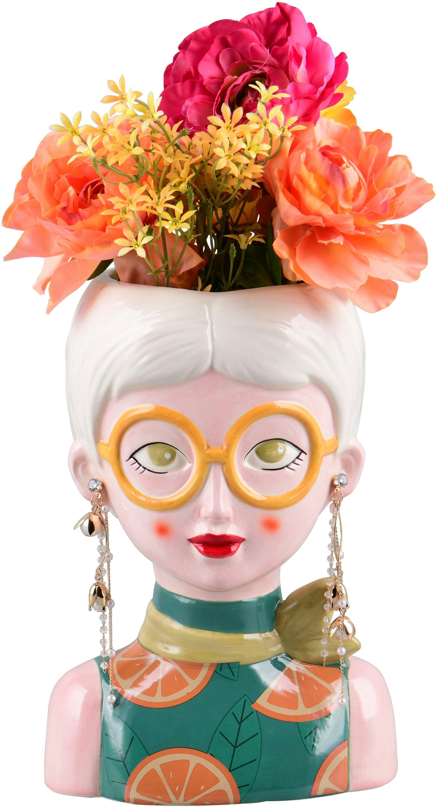 MIRRORS AND MORE Dekovase MARGA (1 St), Bunte Dekovase in auffälliger Form