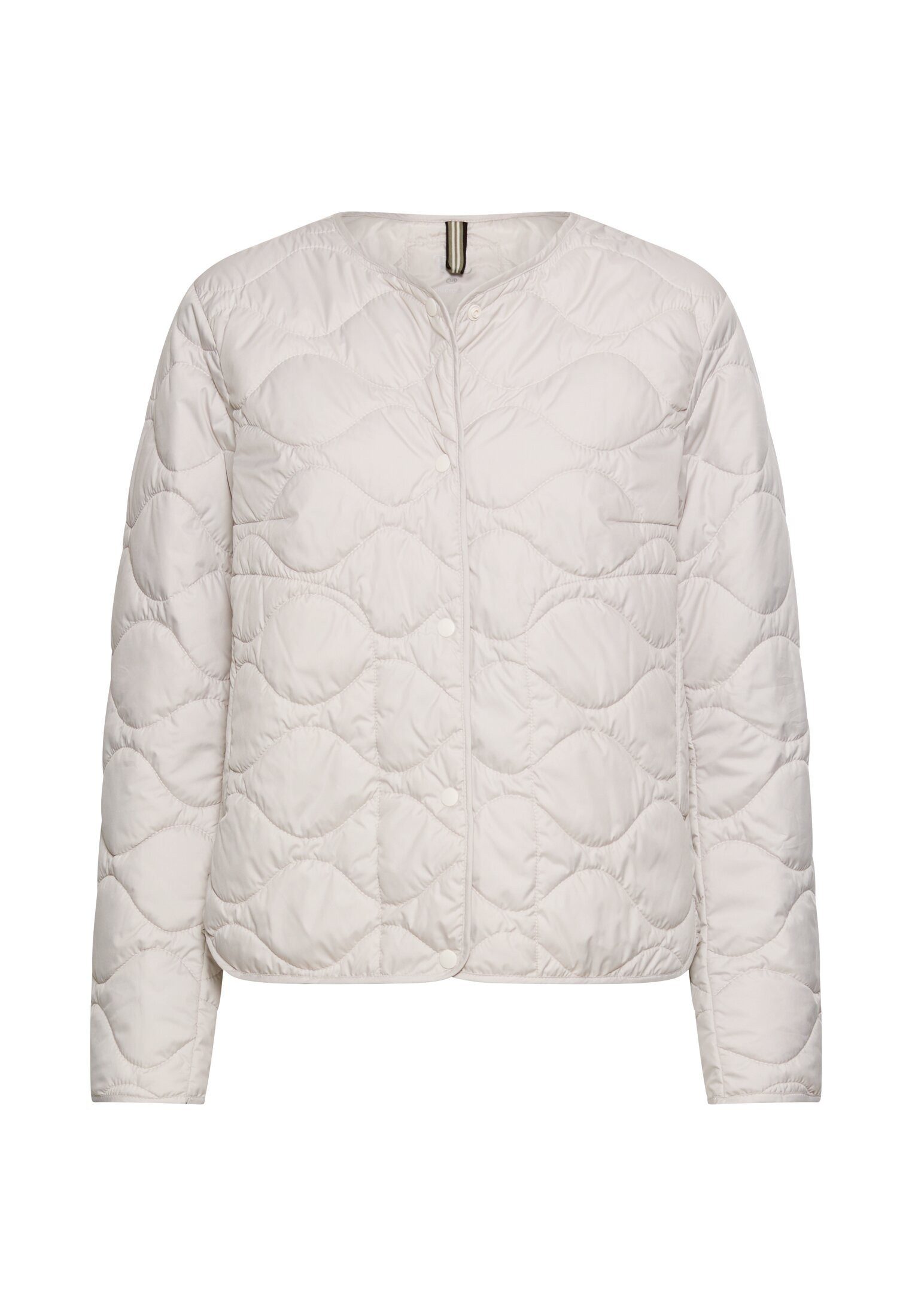 camel active Blouson mit Druckknopfleiste Langarm Rundhals Markenlabel günstig online kaufen