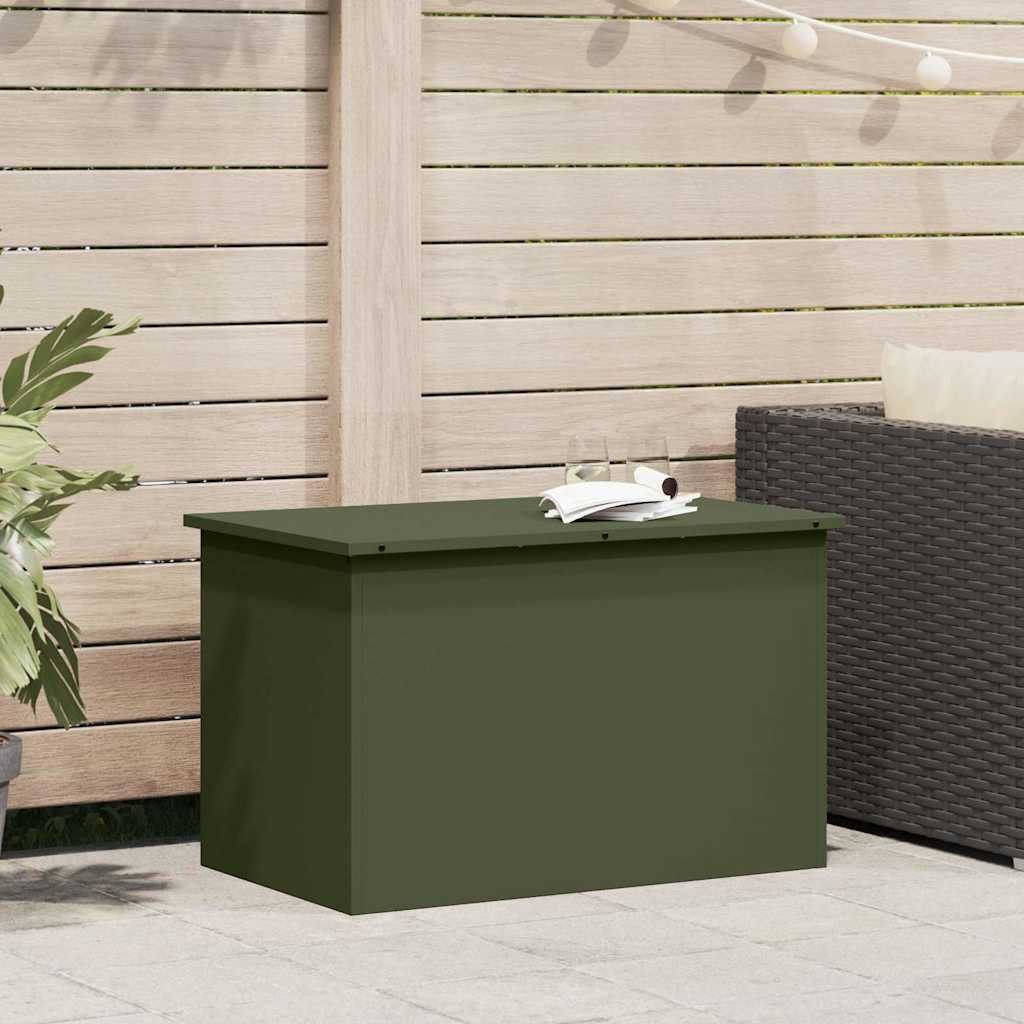 vidaXL Aufbewahrungsbox Gartenlagerkissenbox Verzinkter Stahl 80 x 50,5 x 50 cm 175 L (1 St)