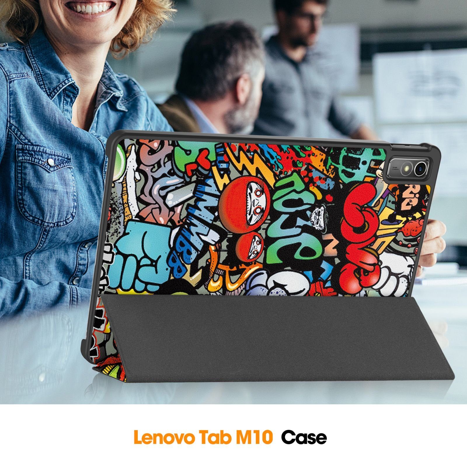 Lobwerk Tablet-Hülle Schutzhülle für Lenovo Tab M10 5G TB-360ZU 2023 10.6 Zoll, Wake & Sleep Funktion, Sturzdämpfung, Aufstellfunktion