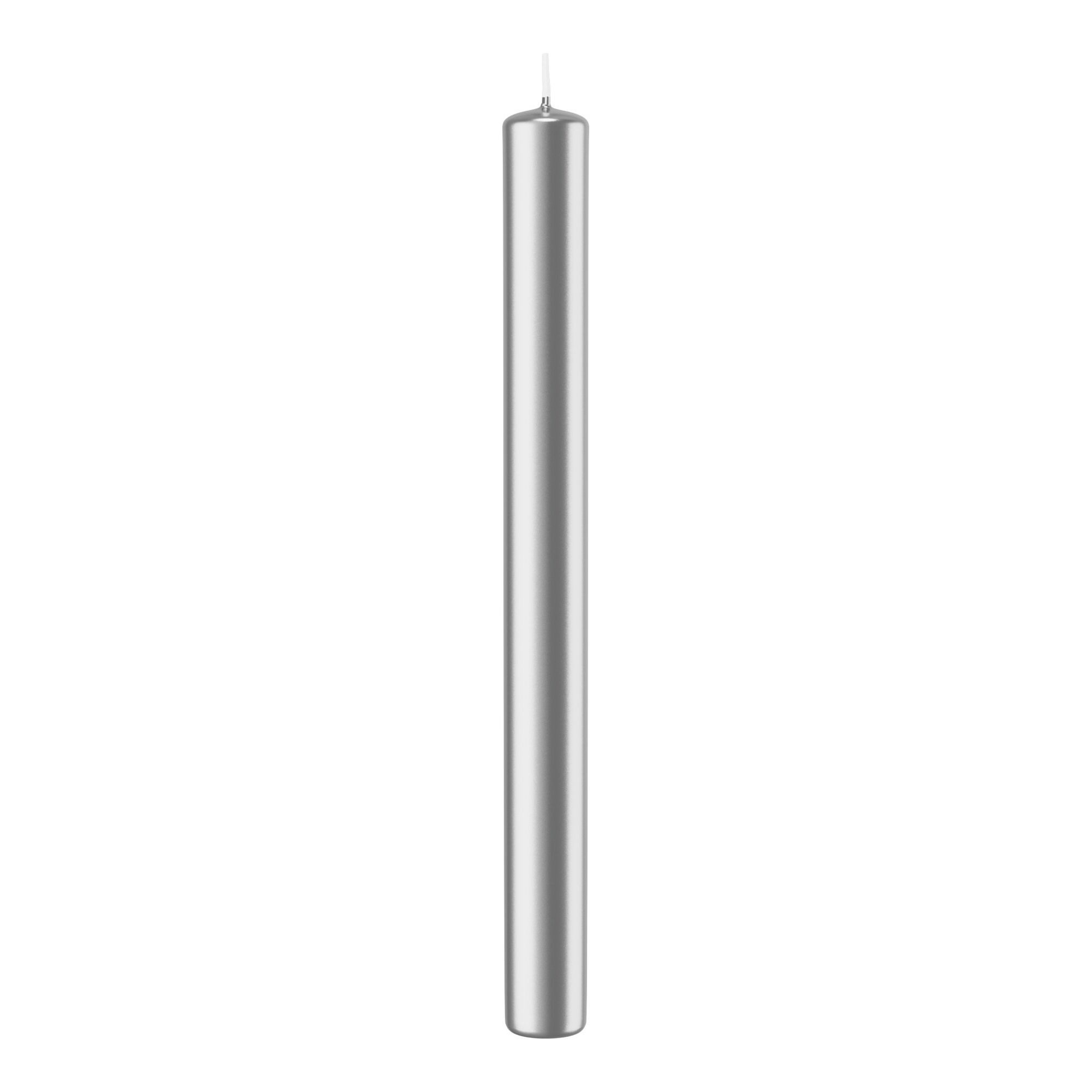 Wiedemann Kerzen Tafelkerze Stabkerzen Silber 250 x Ø 23 mm, 10 Stück