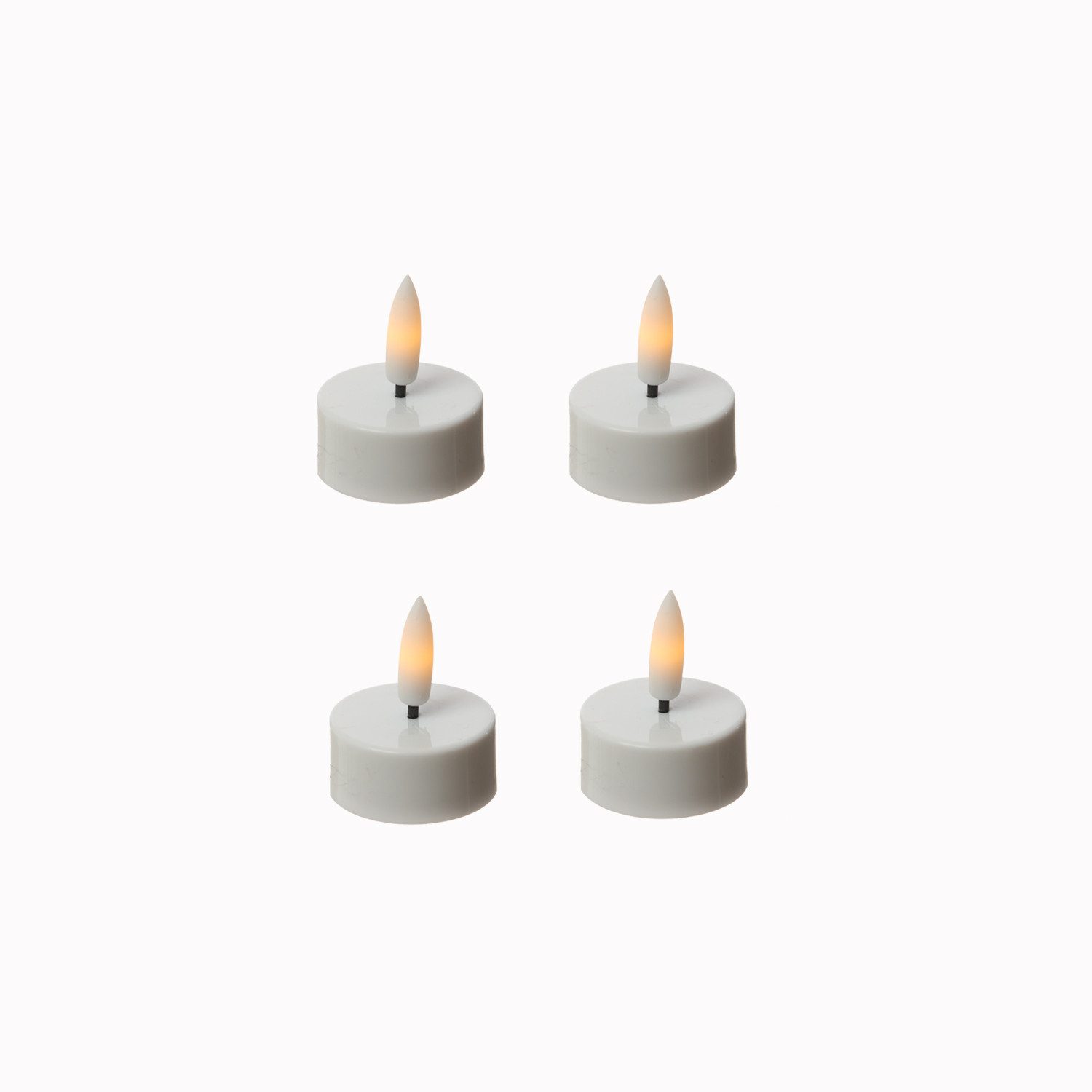 Adilina LED-Kerze LED Teelichter mit Batterien Timer flackernd D: 3,8cm wei günstig online kaufen