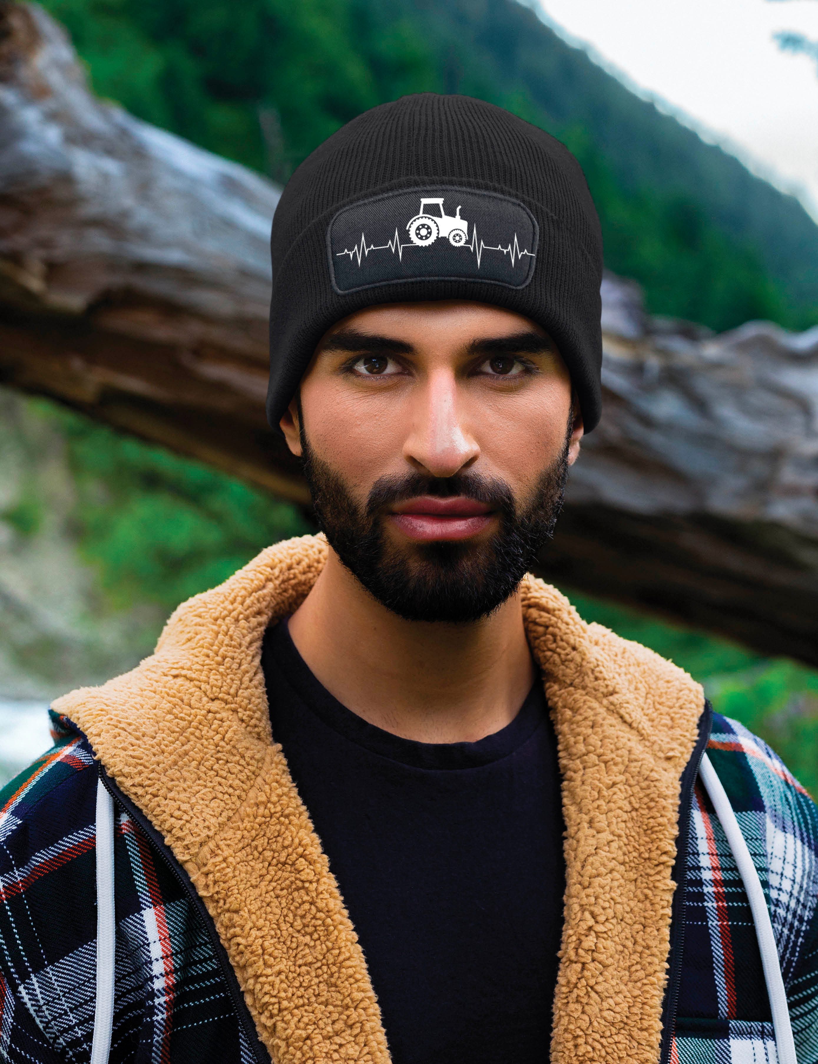 Youth Designz Beanie Heartbeat Traktor Unisex Beanie Mütze für Herren & Damen mit trendigem Motiv