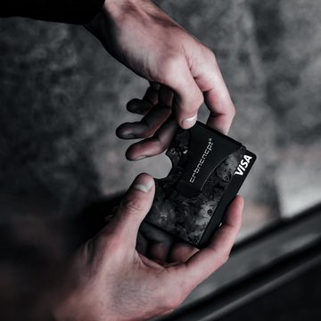 CRBNCNCPT Kartenetui Forged Carbon Kartenetui mit Geldklammer RFID Schwarz Herren, RFID Schutz