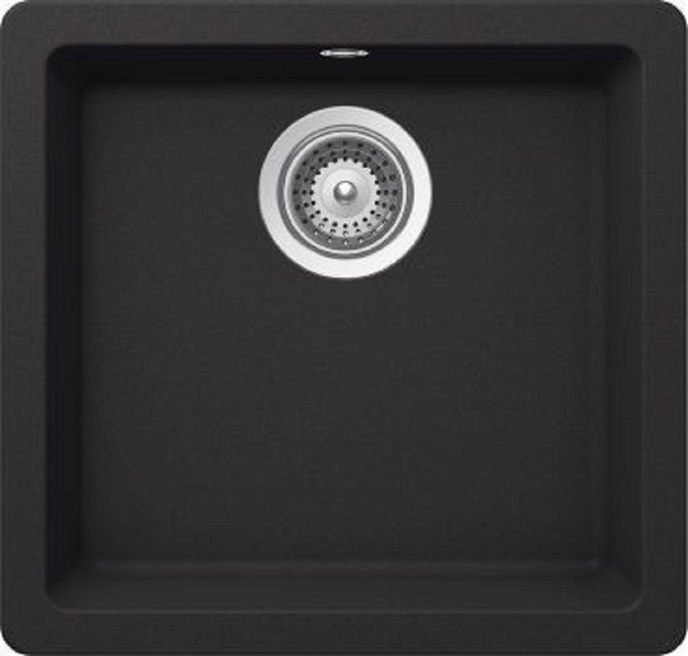 Victory Granitspüle S450 in deep Black 450 x 430 mm in Drehexcentergarnitur