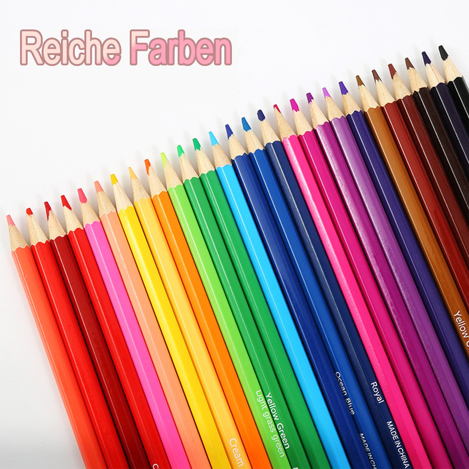 Mutig Buntstift Buntstifte Set für Kinder und Erwachsene, Bleistift 36-teilig, (36-tlg., für Erwachsene Kinder und Künstler zum Skizzieren, Schattieren)
