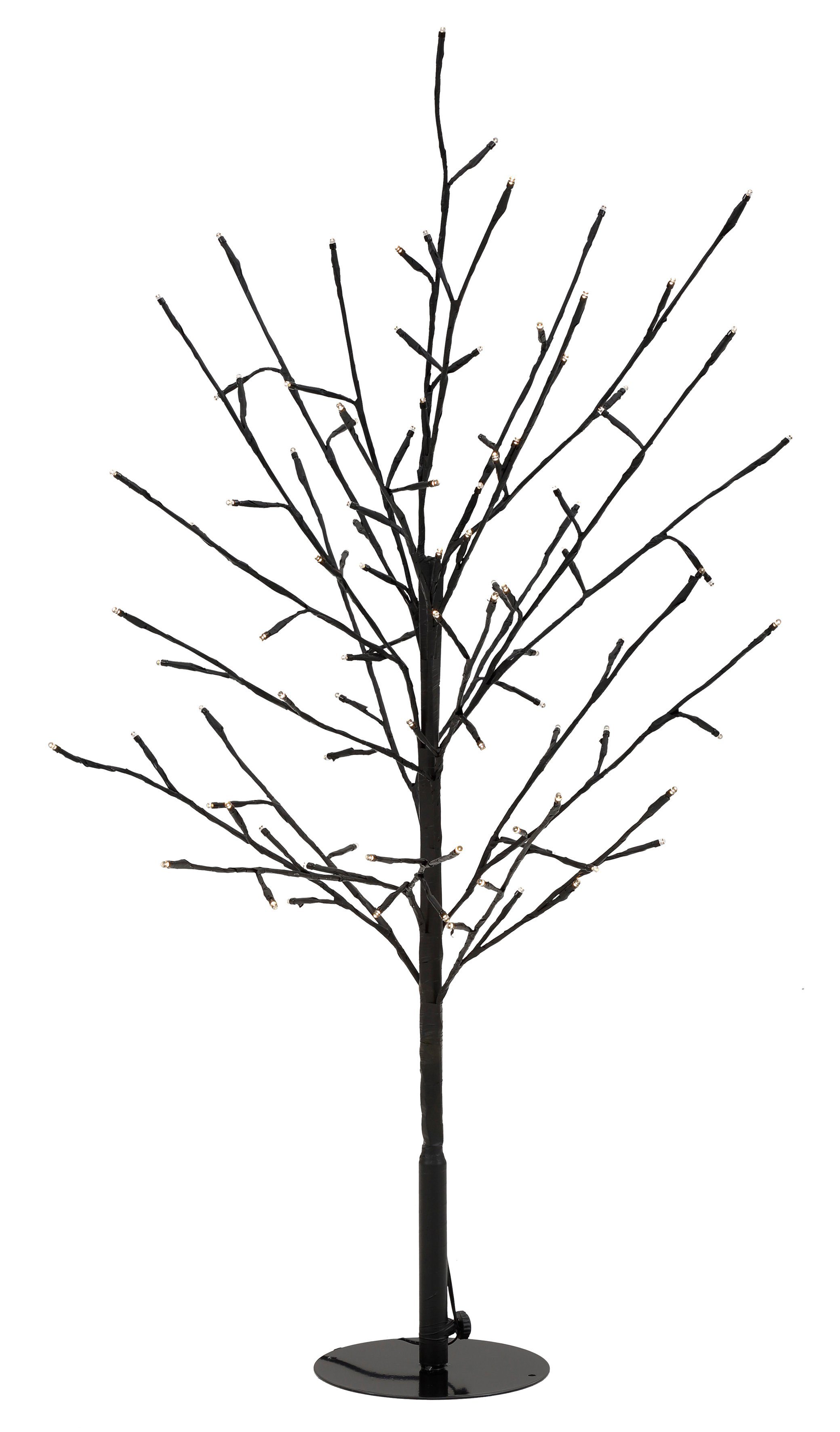 48 LED Baum mit Blüten warm weiß Lichterbaum Blütenbaum 45 cm Timer Trafo
