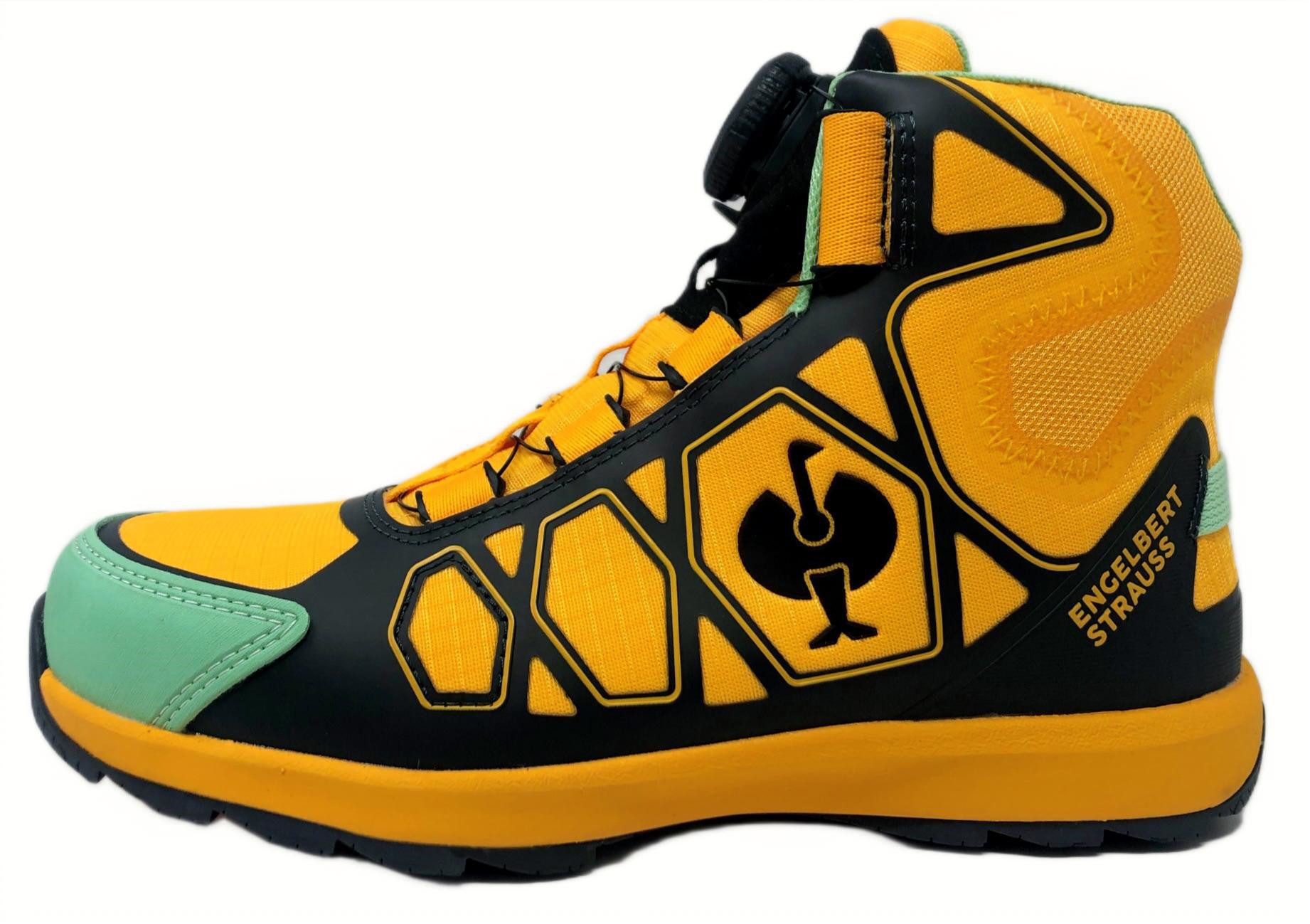 Engelbert Strauss e.s. Baham II Mid S1P Sicherheitsschuhe Herren – Stahlkappe Sicherheitsschuh BOA-Drehverschluss, Stahlkappe, durchtrittsicher