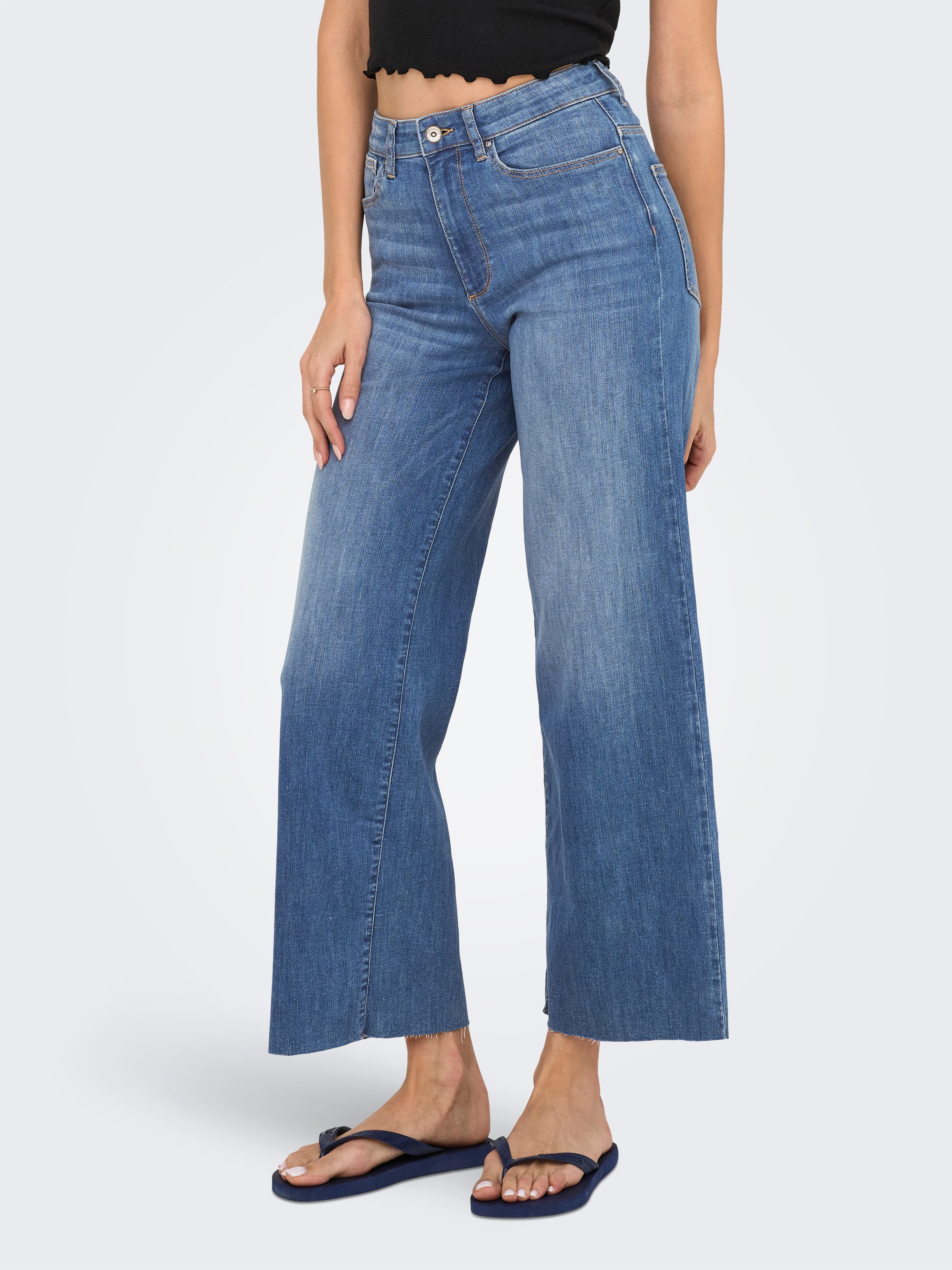 ONLY High-waist-Jeans ONLANN-MADISON HW CROP WD günstig online kaufen