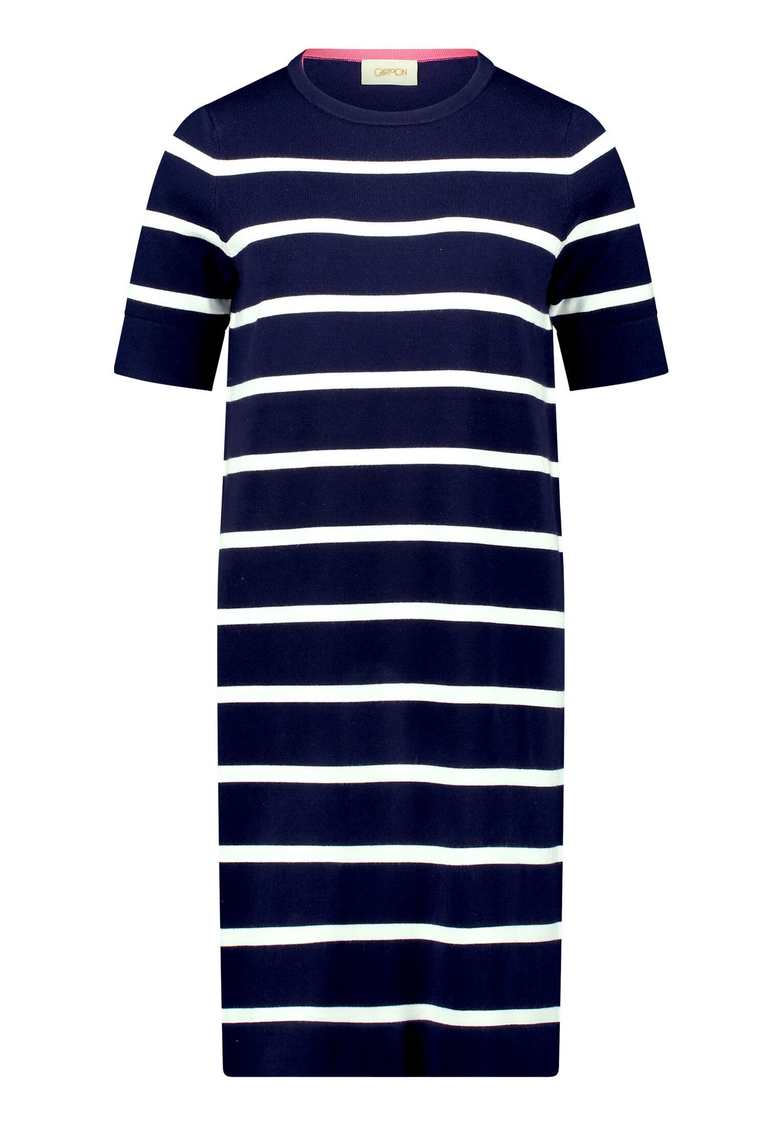 Cartoon Strickkleid Damen mit Rundhalsausschnitt