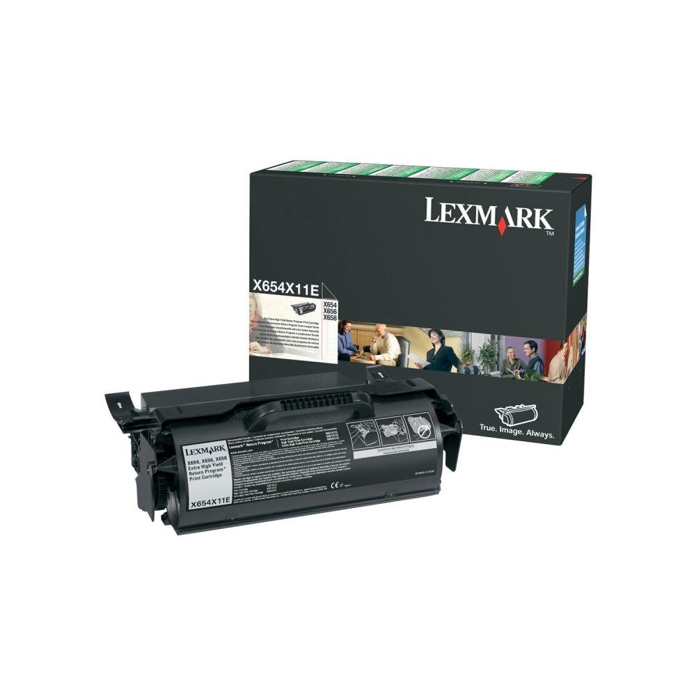 schwarz Lexmark X654X11E Tonerpatrone Toner