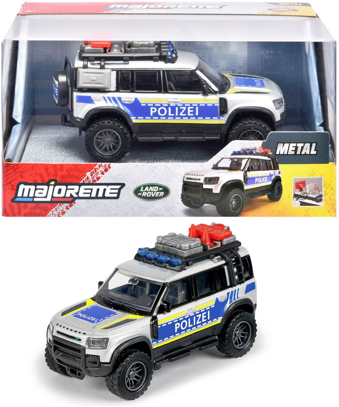 majORETTE Spielzeug-Auto Land Rover Defender 90 Police