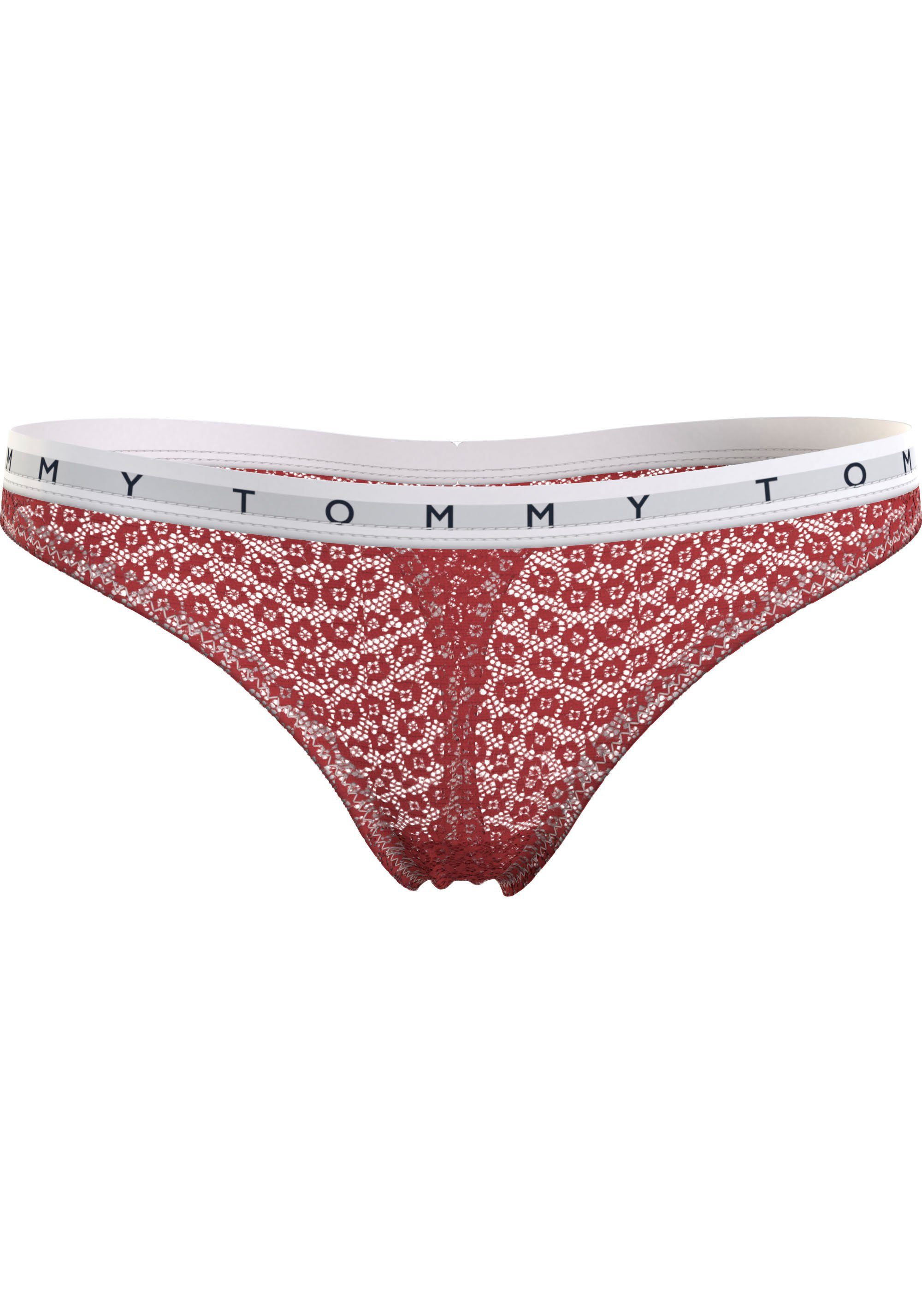 Tommy 3er-Pack) Tommy THONG 3-St., Underwear 3 Markenlabel (Packung, mit Hilfiger PACK Hilfiger Slip