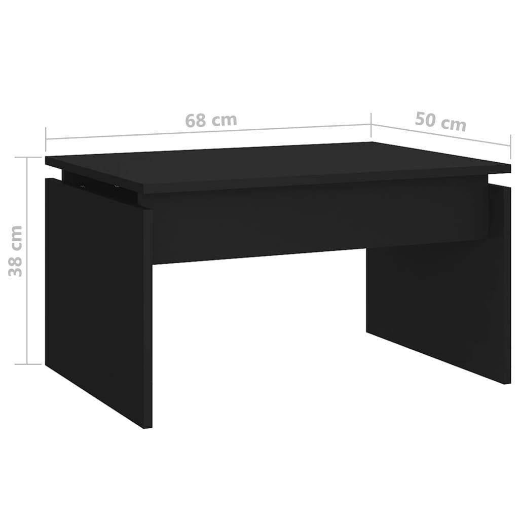 Couchtisch Schwarz Spanplatte furnicato 68x50x38 cm