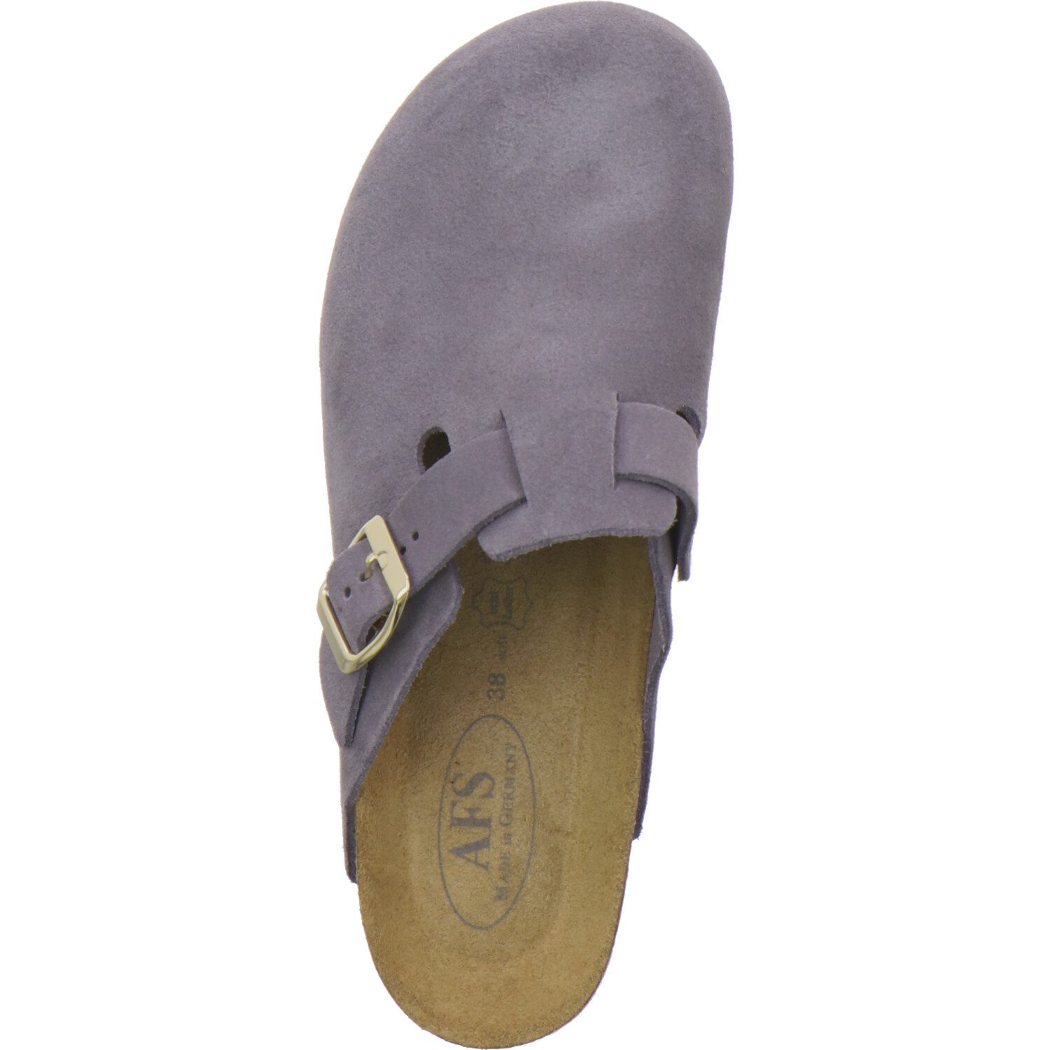 AFS-Schuhe 290083 Clogs Pantolette für Damen aus Leder mit Fußbett, Hausschuhe Made in Germany