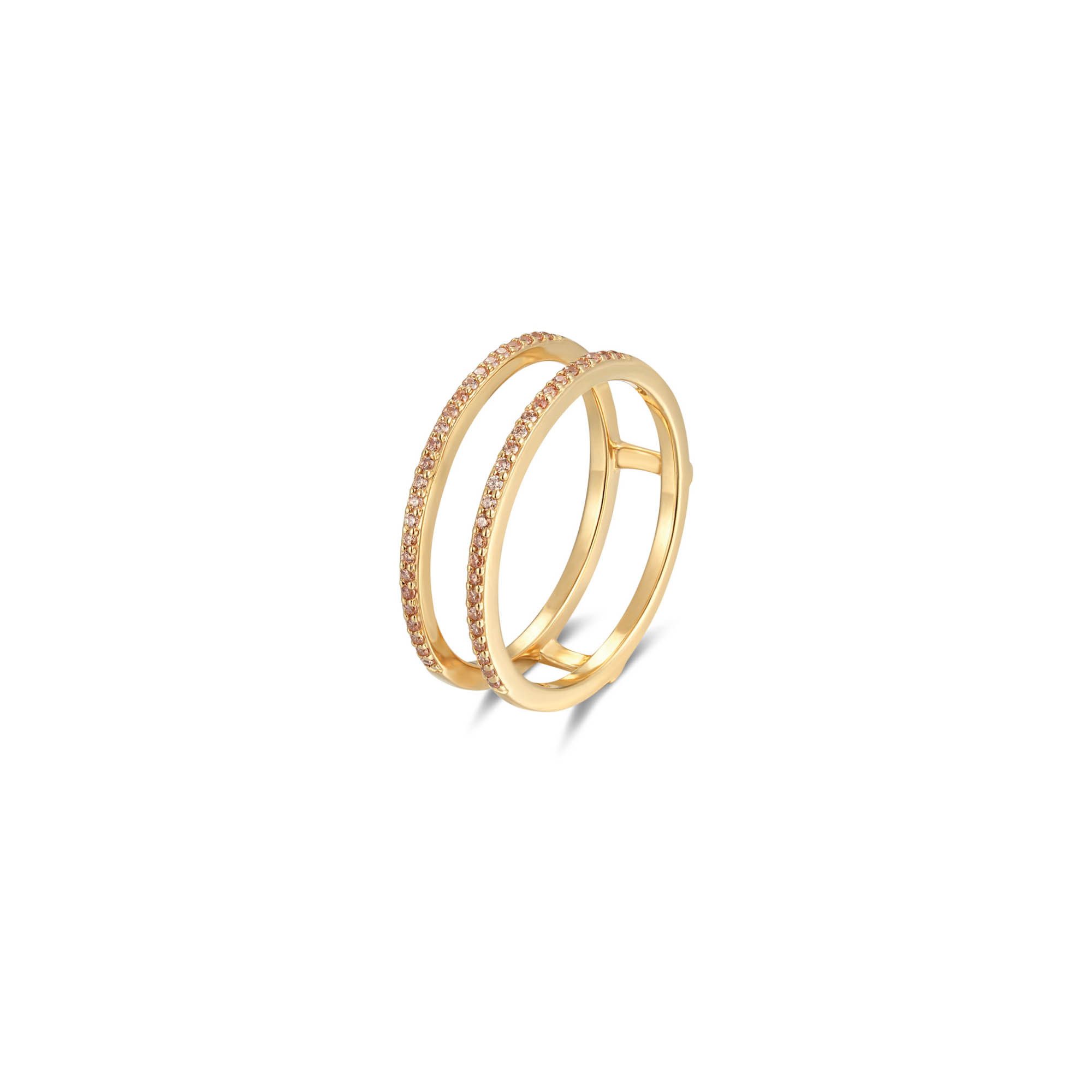 Seinerzeit FLORA & FAUNA Silberring Sunshine Safari Ring (1-tlg), Material: 925 Sterling Silber, vergoldet, geschwärzt