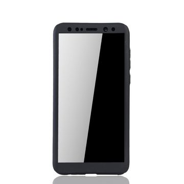 König Design Handyhülle Huawei Mate 10 Lite, Huawei Mate 10 Lite Handyhülle 360 Grad Schutz Full Cover Schwarz