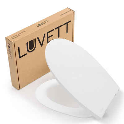 LUVETT WC-Sitz Design C900 (Inklusive 3 Befestigungsarten), mit Original SoftClose® Absenkautomatik, Red Dot-Award Gewinner