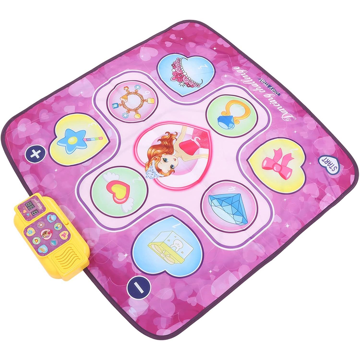 OKWISH Musikalische Tanzpad Kinder 9-Tasten Spielmatte Interaktive Matte Tanzmatte (mit Musik Licht Rhythmusspiel und 5 Modi, 1 St., Spielzeug Geschenke für Jungen Madchen Kinder 3-12 Jahre)
