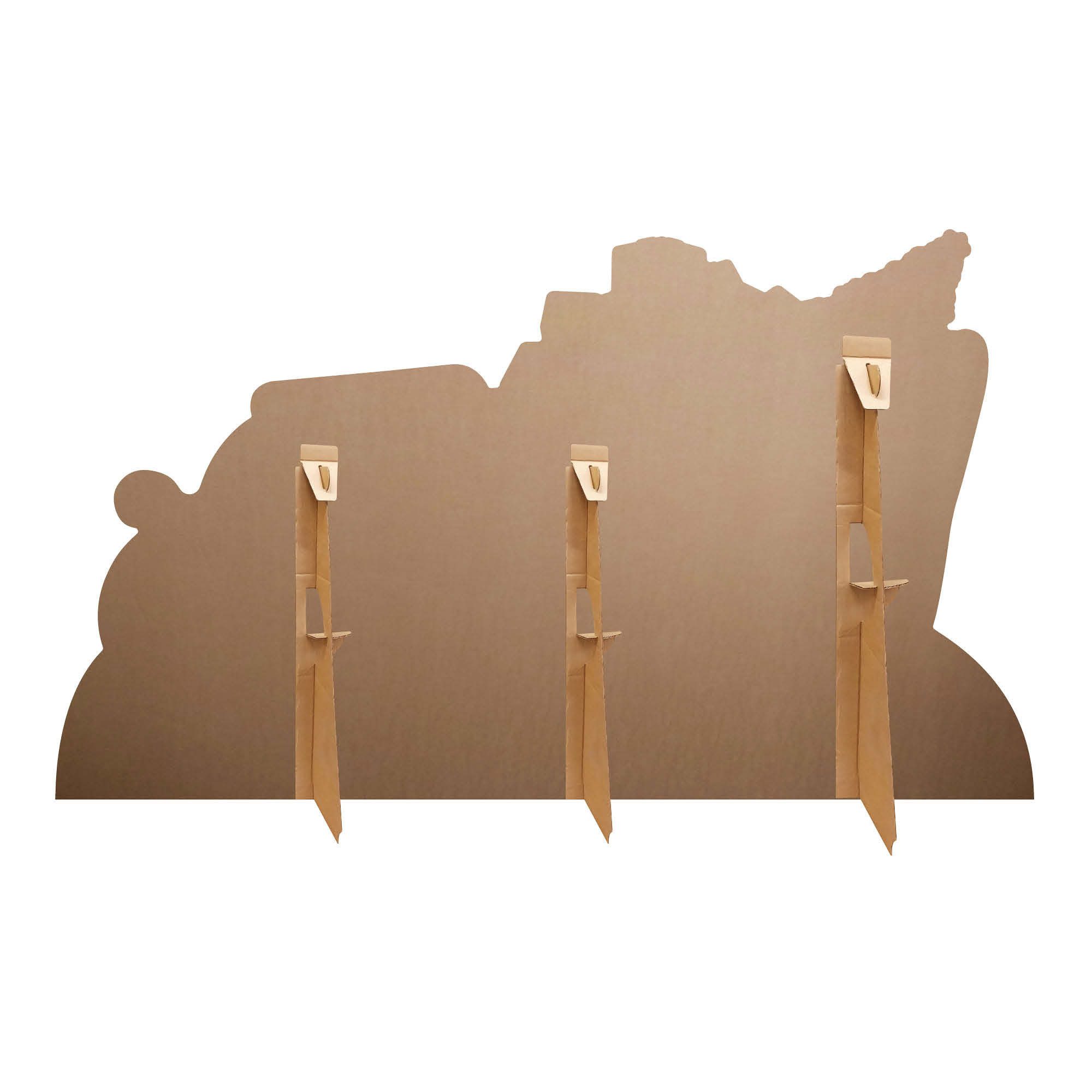 Dekofigur Weihnachten - Pappaufsteller - Schlitten