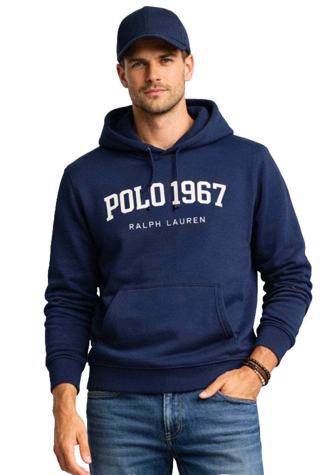 Polo Ralph Lauren Kapuzensweatshirt Herren Logo Fleece Hoodie Sweater sofortige Authentifizierung über einen QR-Code