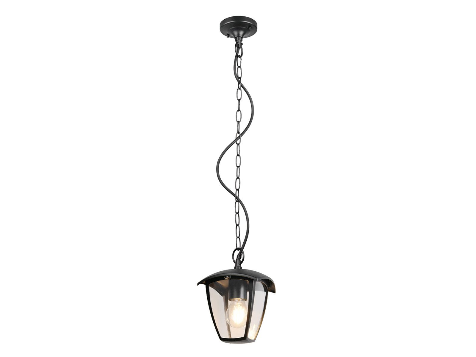 TRIO Leuchten LED Außen-Deckenleuchte, LED wechselbar, warmweiß, Outdoor Hänge-lampe Gartenleuchten Strom hängend aus Aluminium 17x17cm