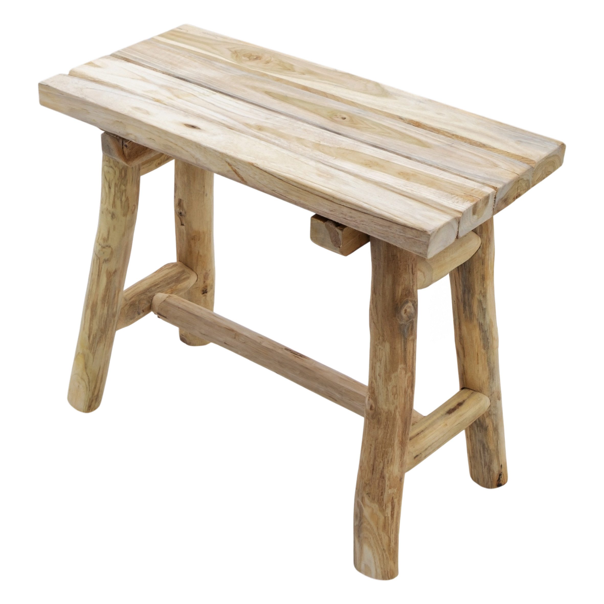 Spetebo Blumenhocker Teakholz Blumenhocker natur rechteckig - 43 x 38 cm (Anzahl, 1 St., Stück), Lieferung erfolgt fertig montiert