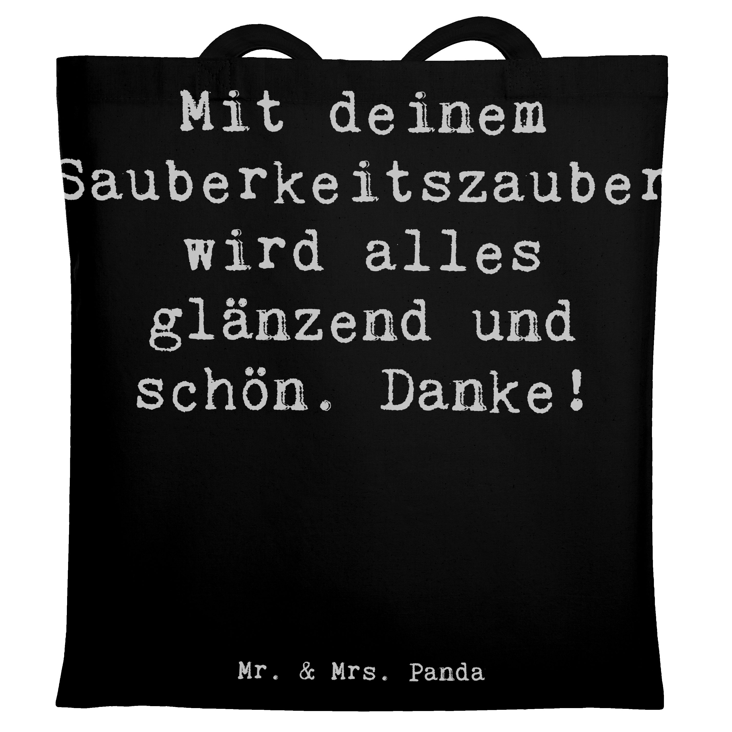 Tragetasche Reinigungskraft Zauber - Schwarz - Geschenk, schön, Freude, Schultert