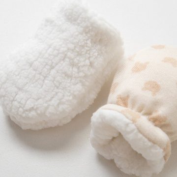 Lubgitsr Strickhandschuhe 3 Paare Baby Fäustling Handschuhe Warme Baumwoll Handschuhe Baby